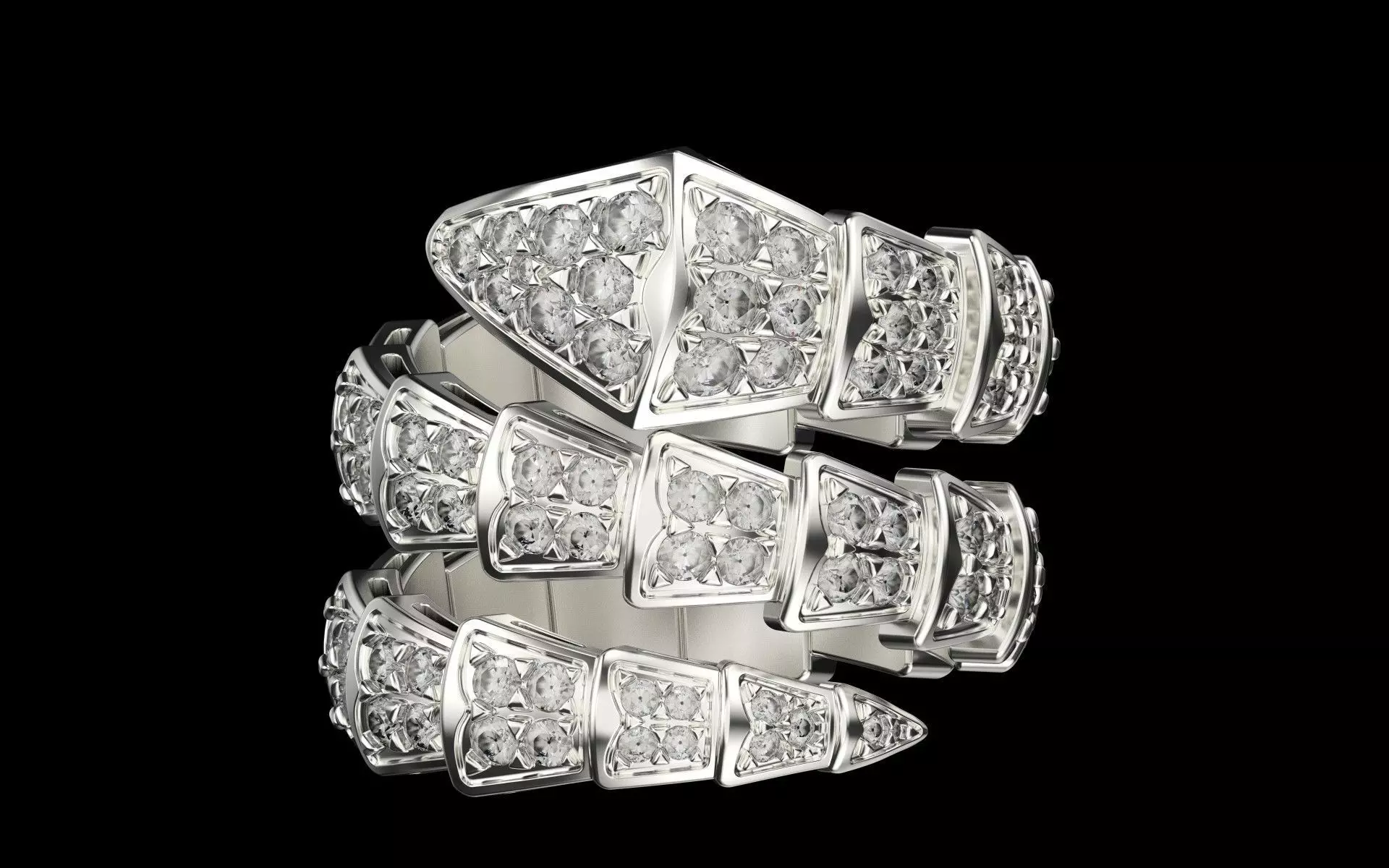 Serpenti Viper Ring 3D print model_0