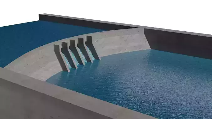 Dam 3D Model 3D model