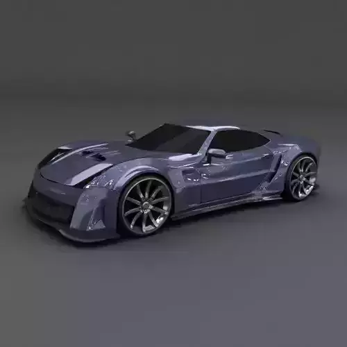 Blue racing concept car
