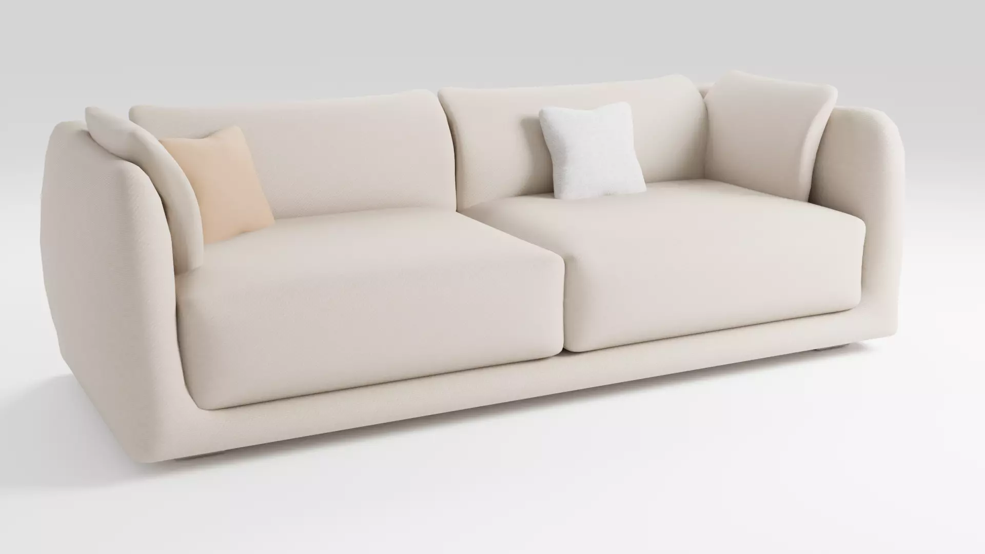Sofa in an elegant style in light colors 3D model_0