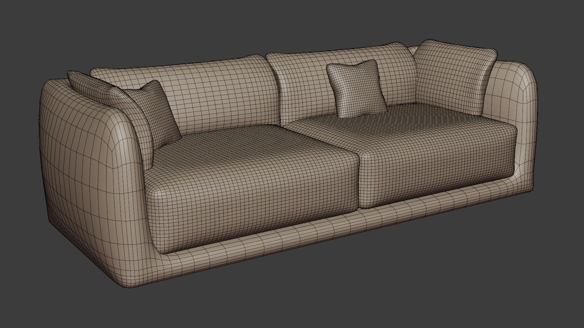 Sofa in an elegant style in light colors 3D model_6