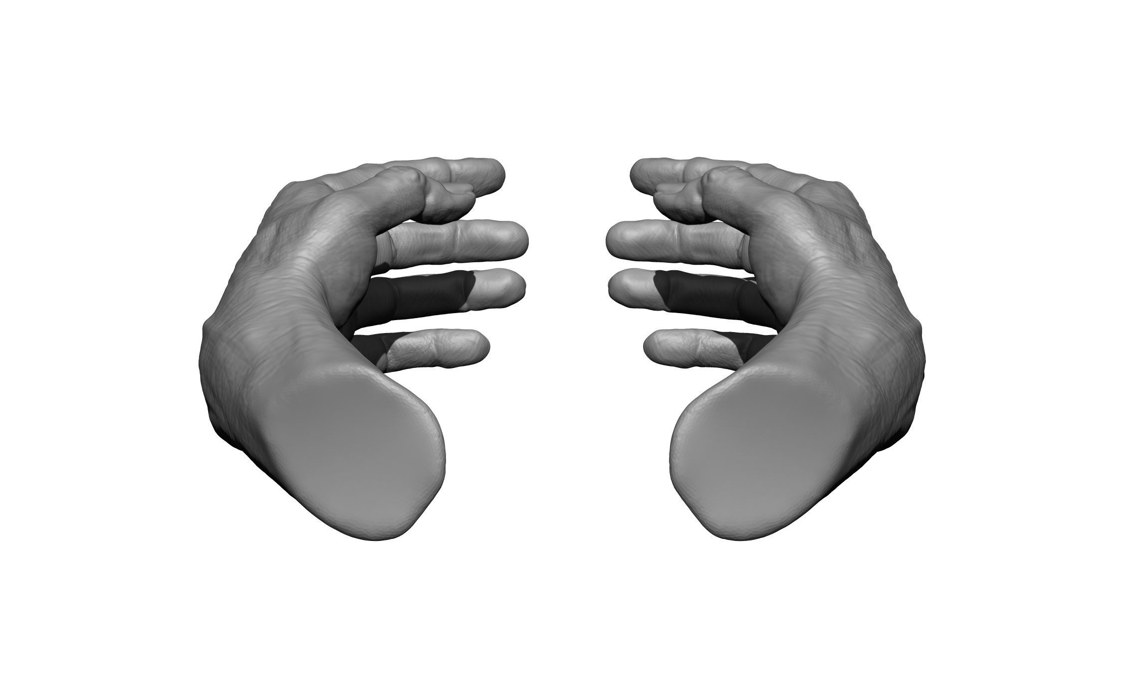 hands male man 3D print model_3