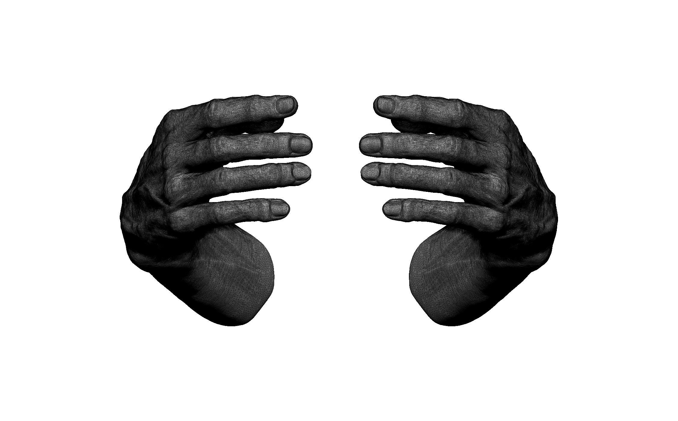 hands male man 3D print model_5