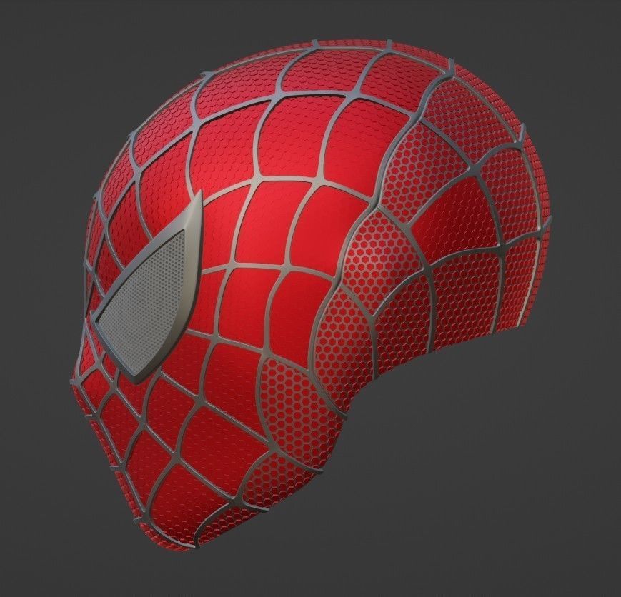 Spider Man helmet 3D print model_3
