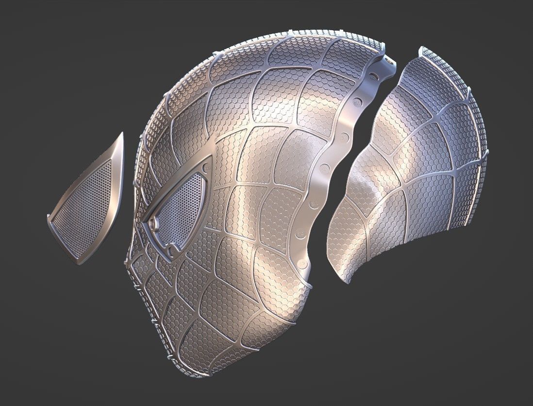 Spider Man helmet 3D print model_10