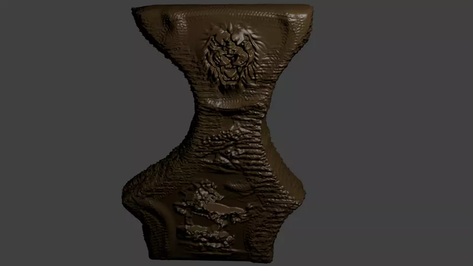 3D model of lion and horse 3D model