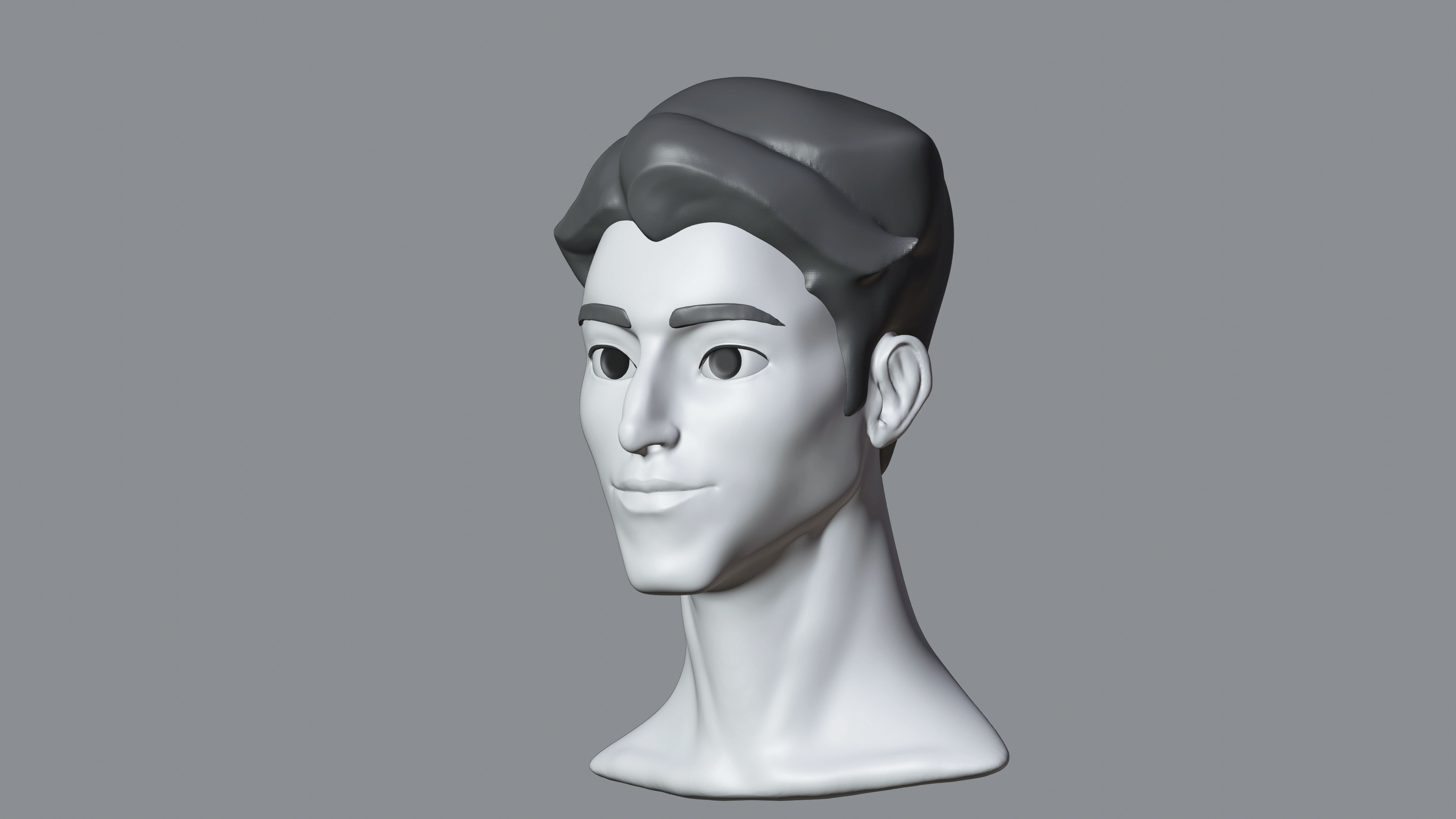 Male Stylized Character George high poly sculpt base mesh 3D model_23