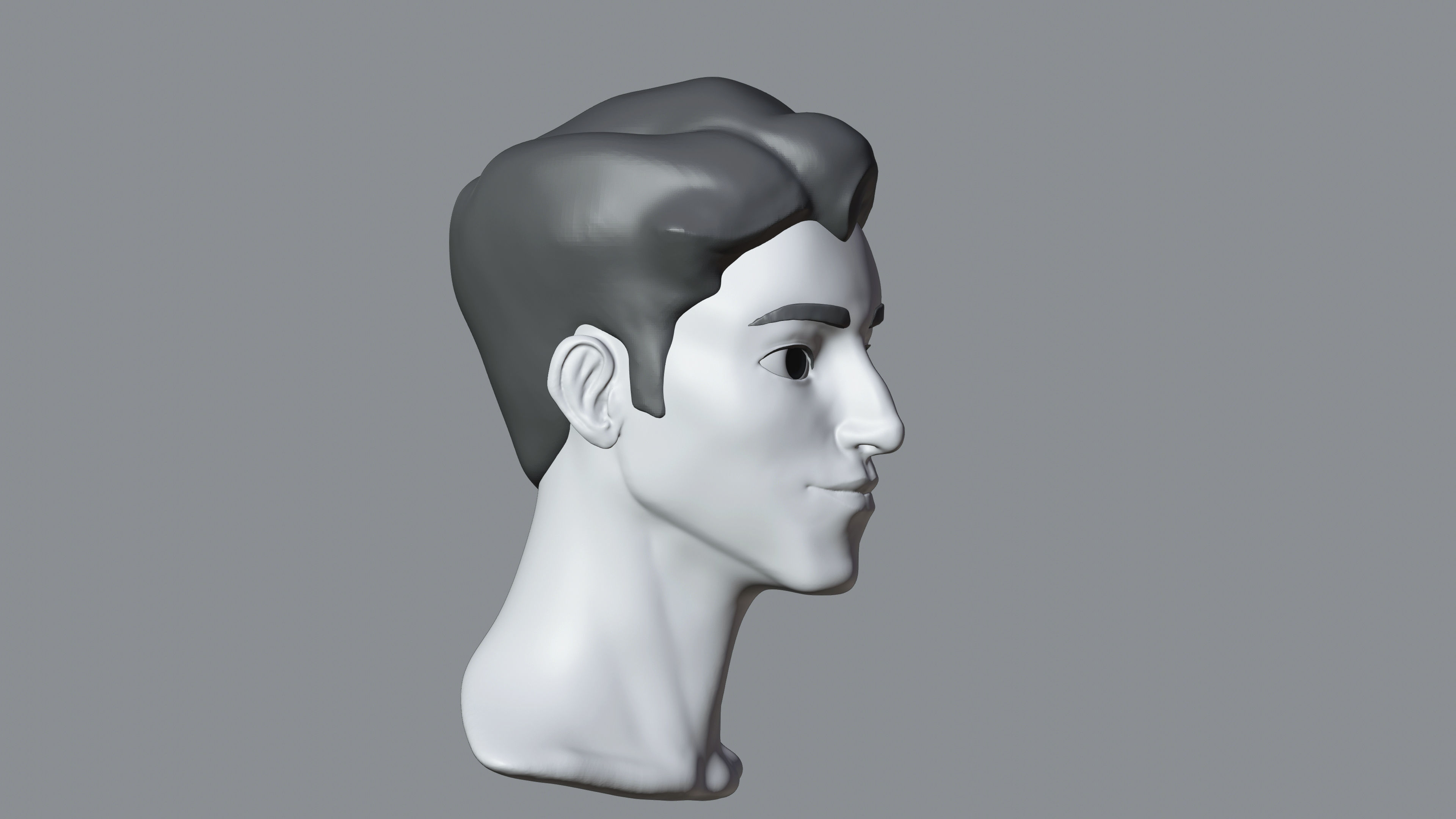 Male Stylized Character George high poly sculpt base mesh 3D model_6
