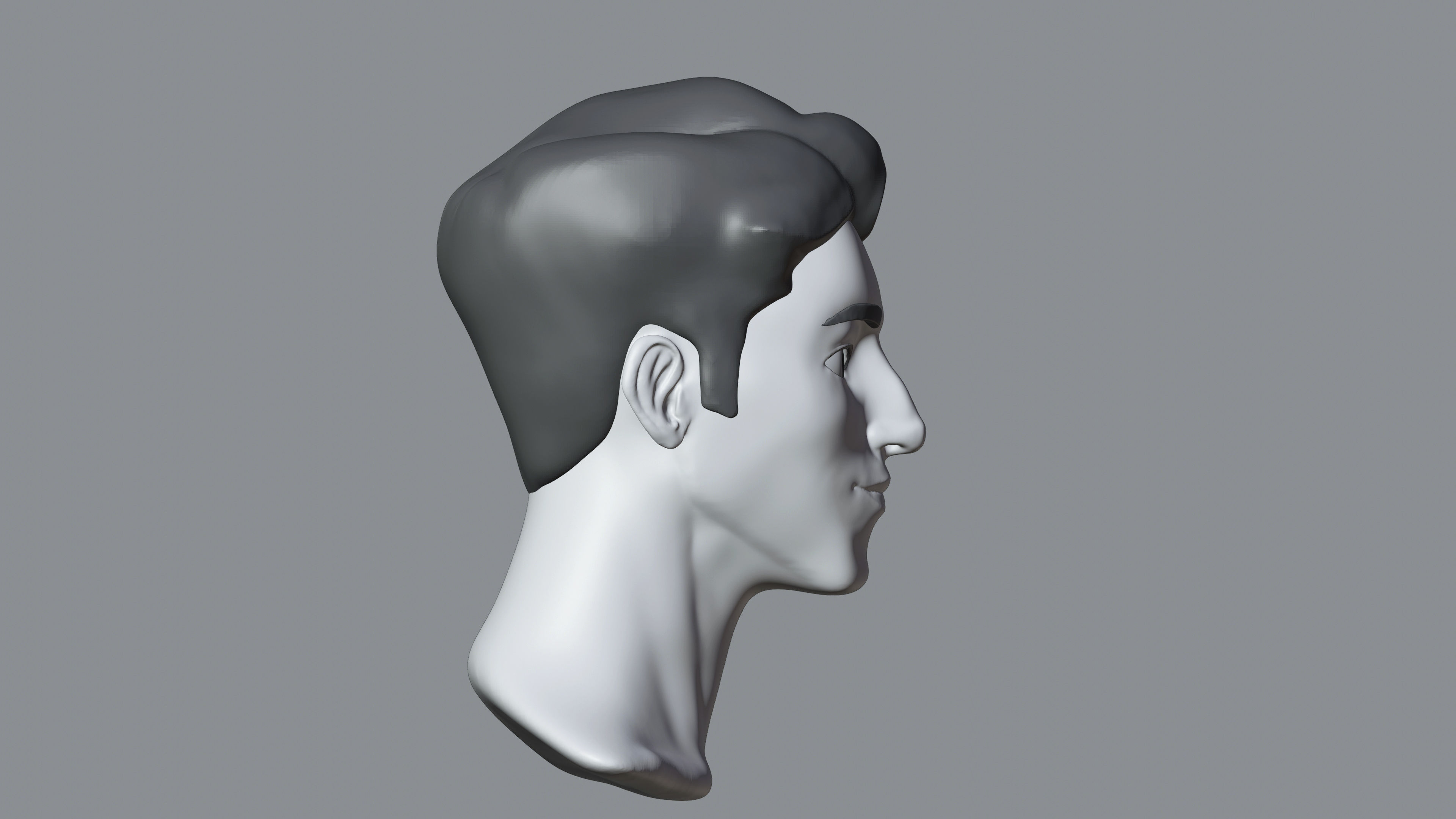 Male Stylized Character George high poly sculpt base mesh 3D model_8