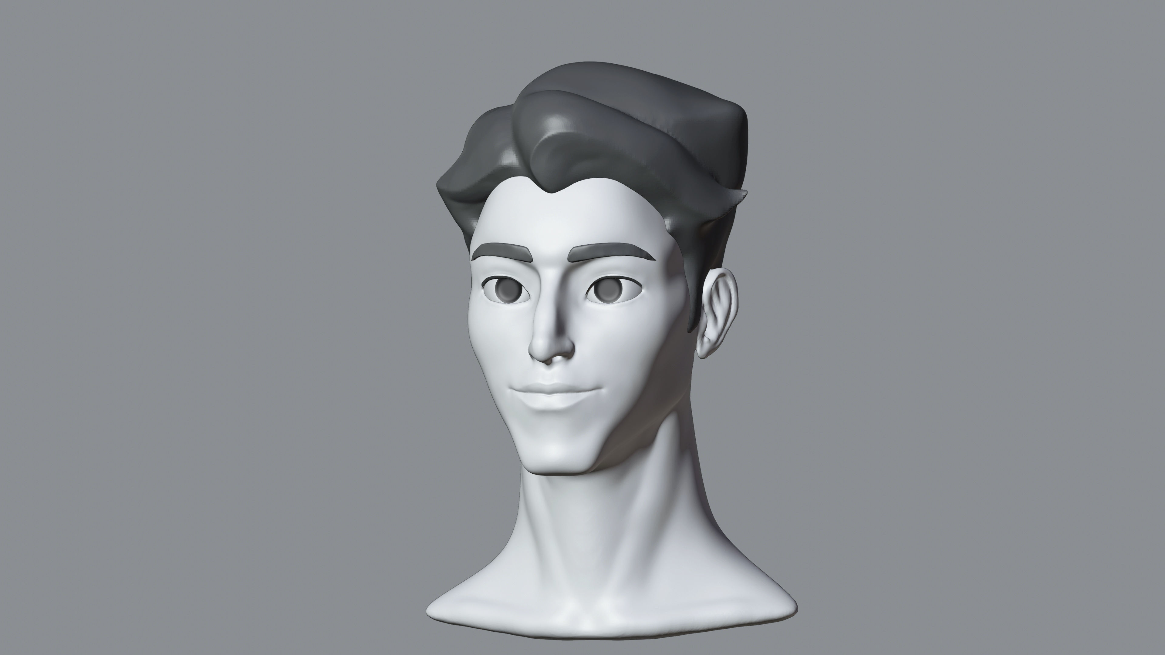 Male Stylized Character George high poly sculpt base mesh 3D model_24
