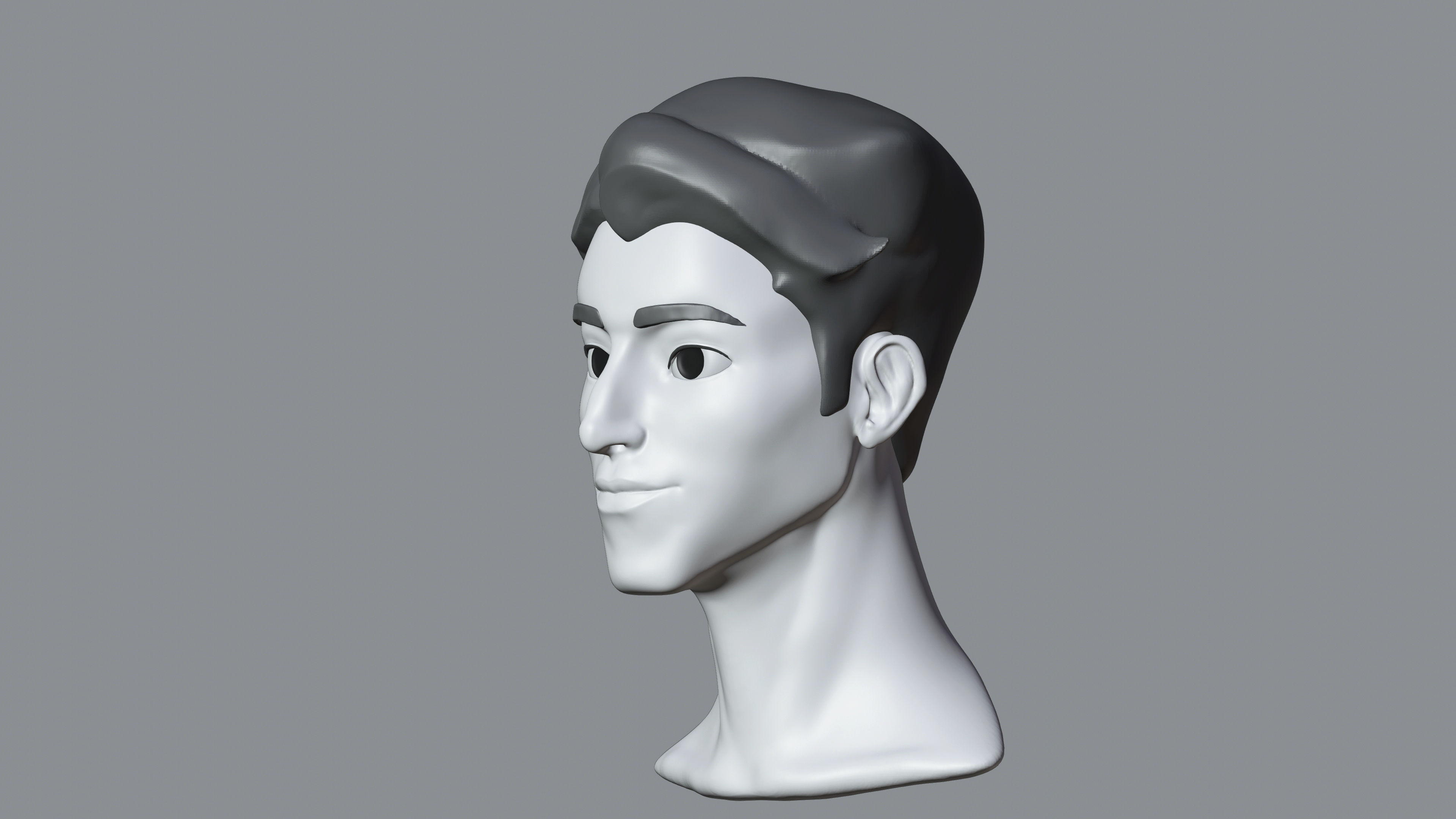 Male Stylized Character George high poly sculpt base mesh 3D model_22