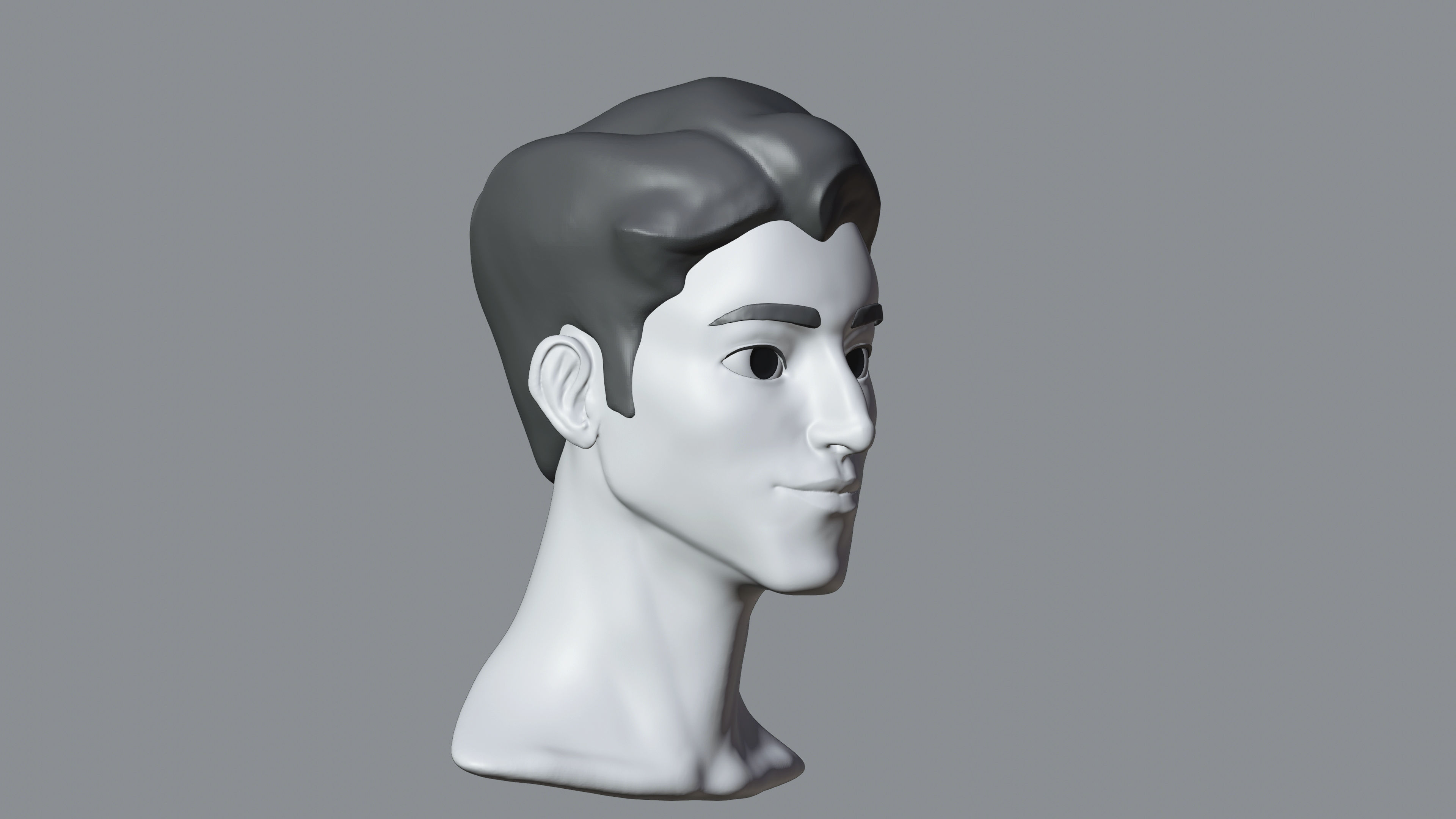 Male Stylized Character George high poly sculpt base mesh 3D model_5