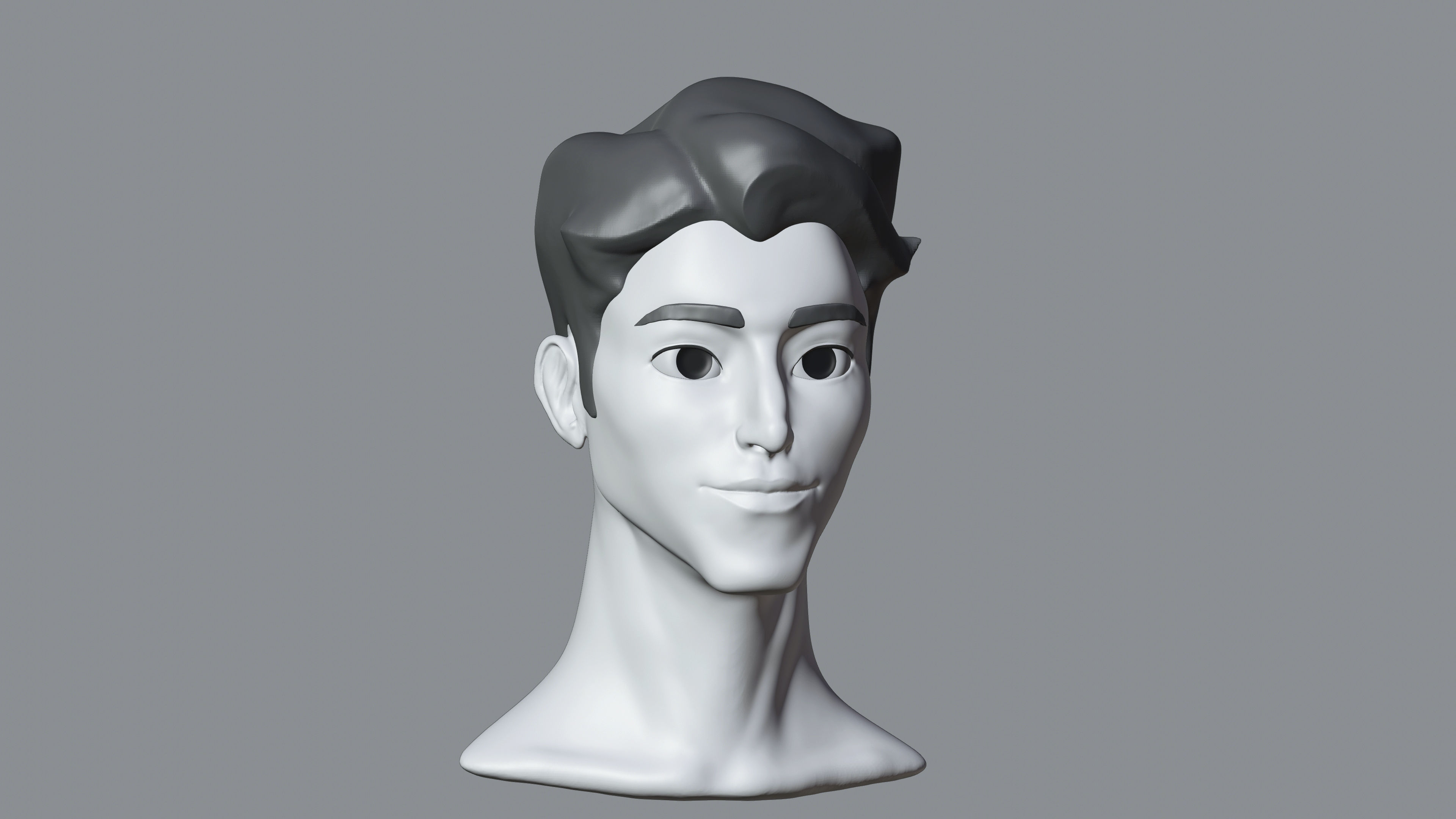 Male Stylized Character George high poly sculpt base mesh 3D model_3