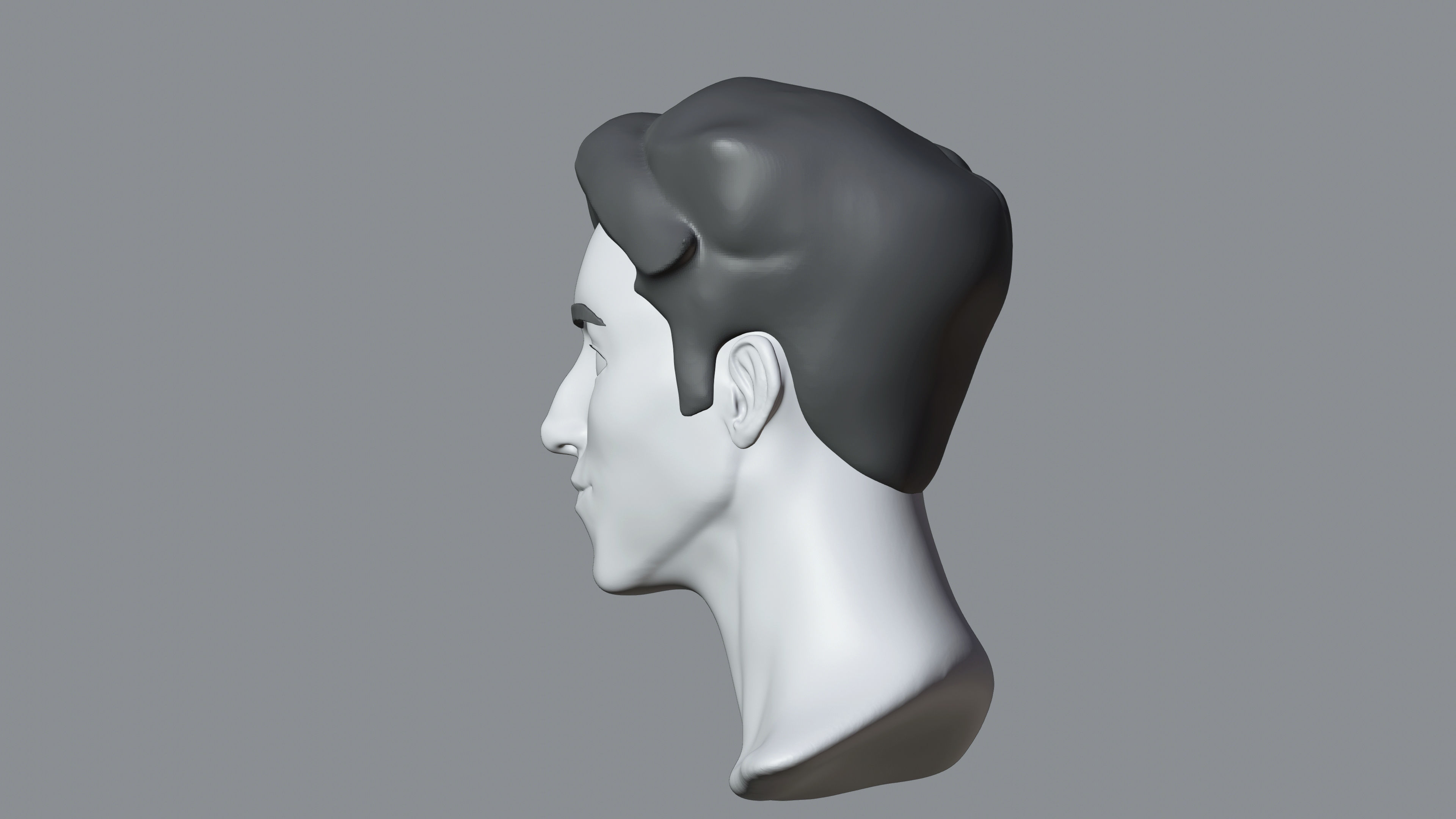 Male Stylized Character George high poly sculpt base mesh 3D model_18