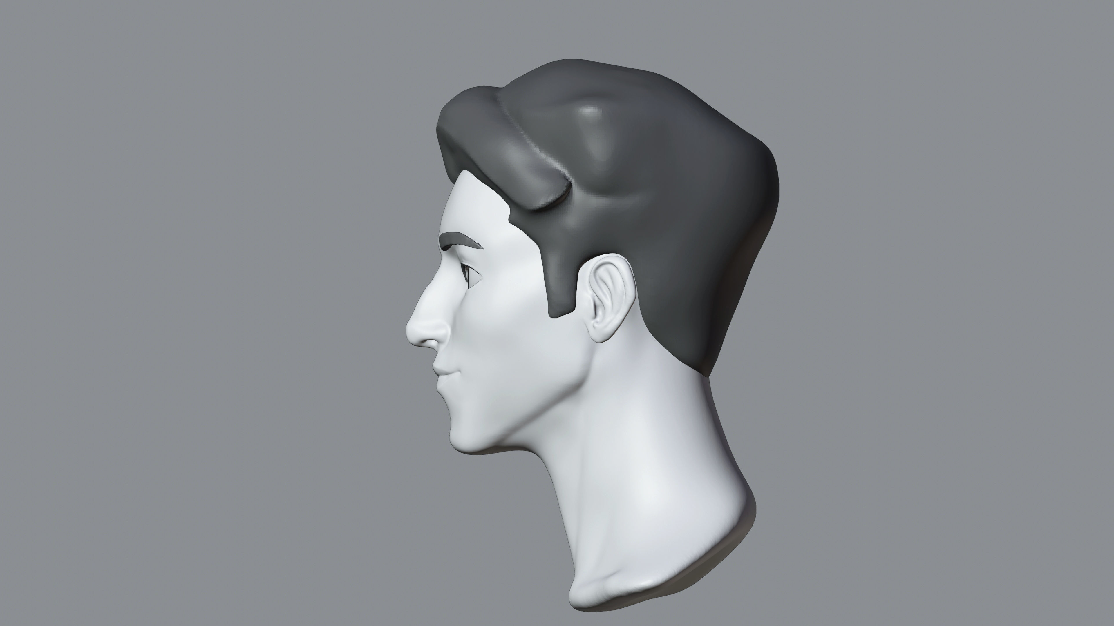 Male Stylized Character George high poly sculpt base mesh 3D model_19