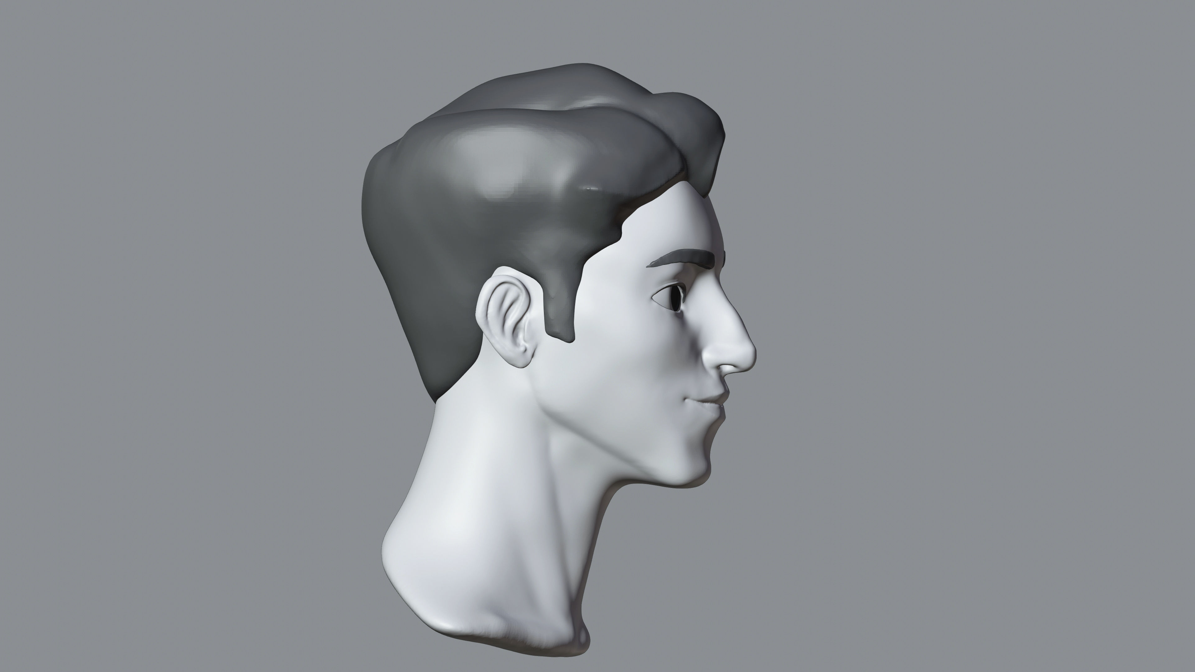 Male Stylized Character George high poly sculpt base mesh 3D model_7