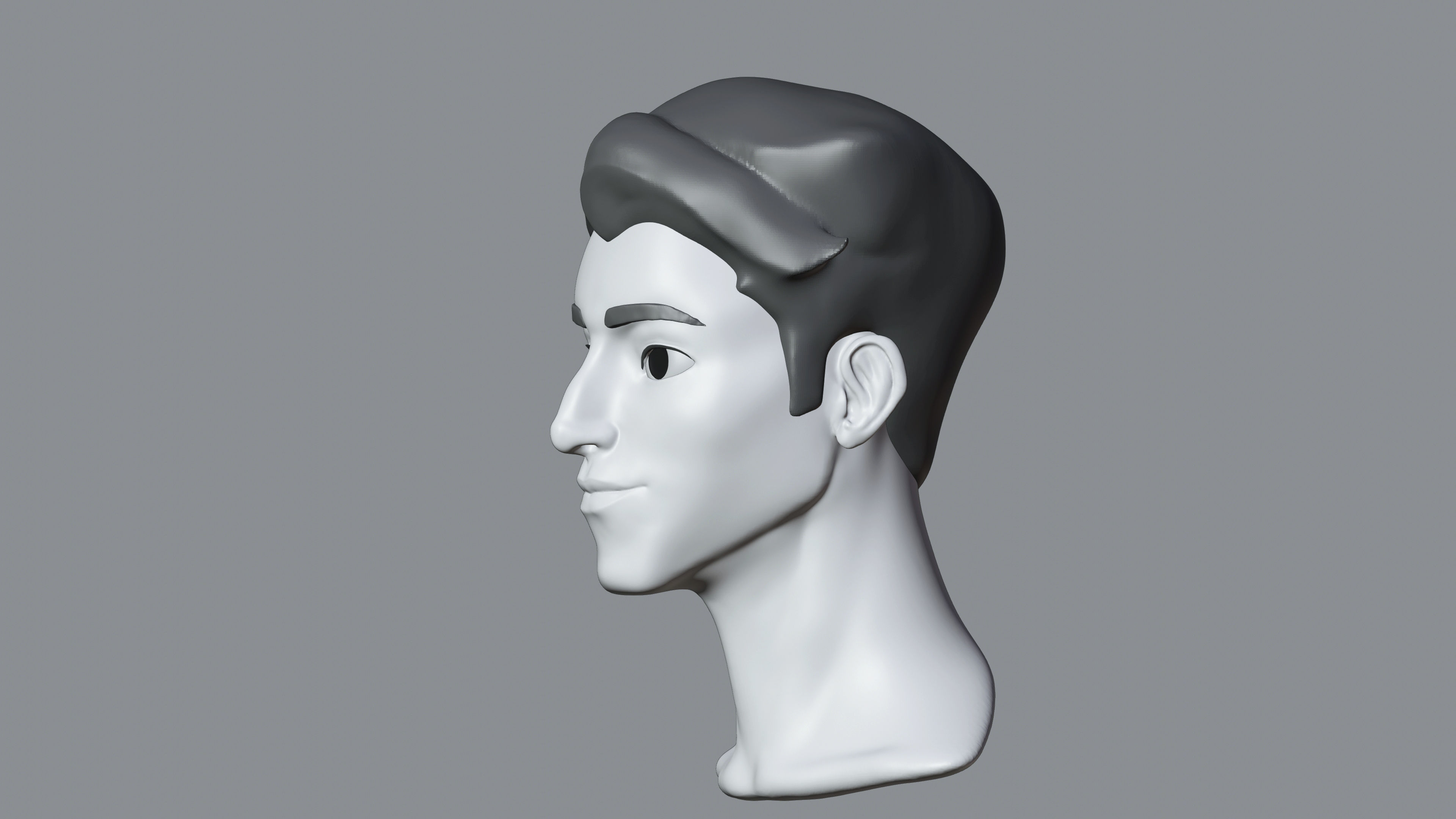 Male Stylized Character George high poly sculpt base mesh 3D model_21