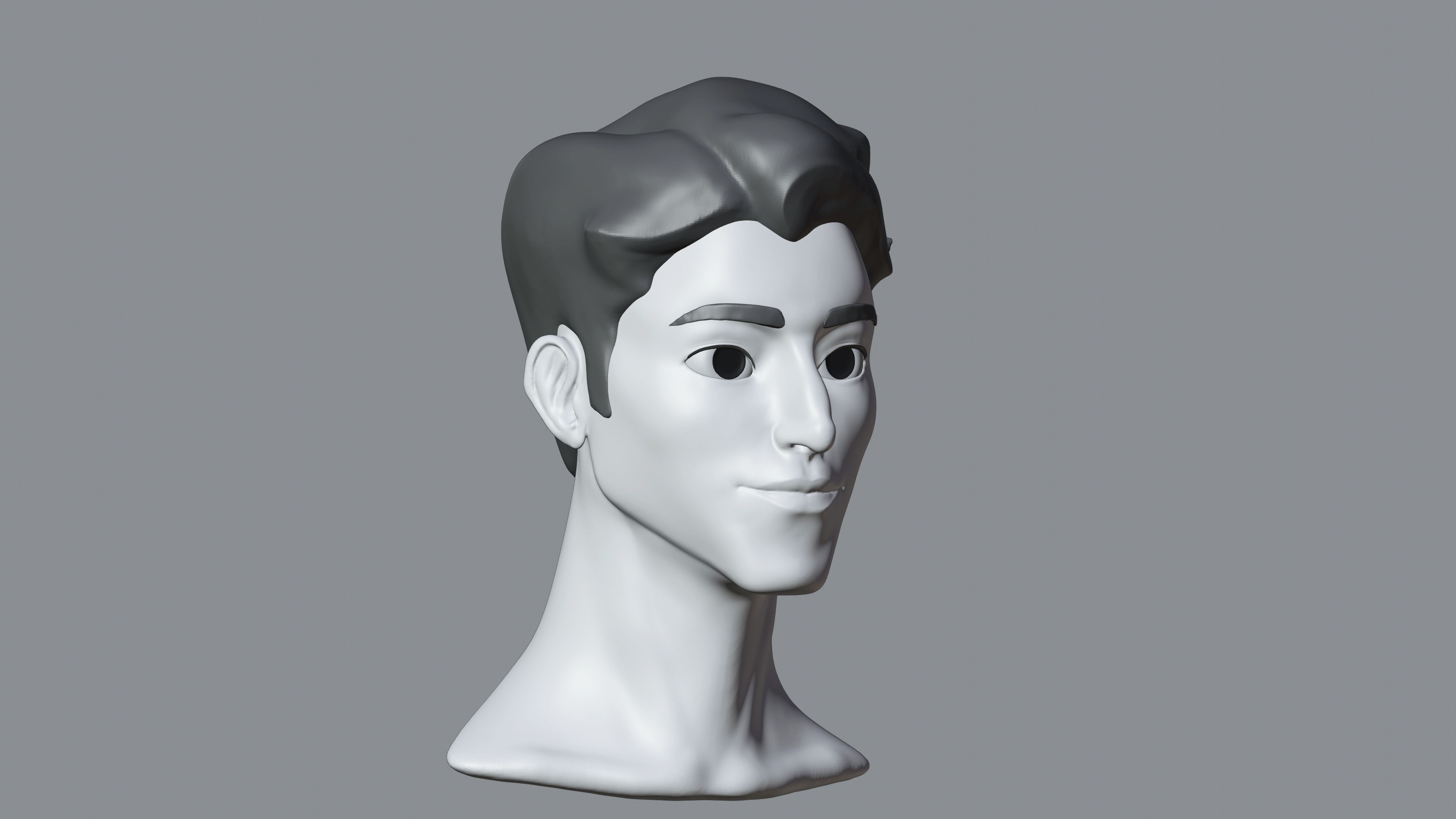 Male Stylized Character George high poly sculpt base mesh 3D model_4