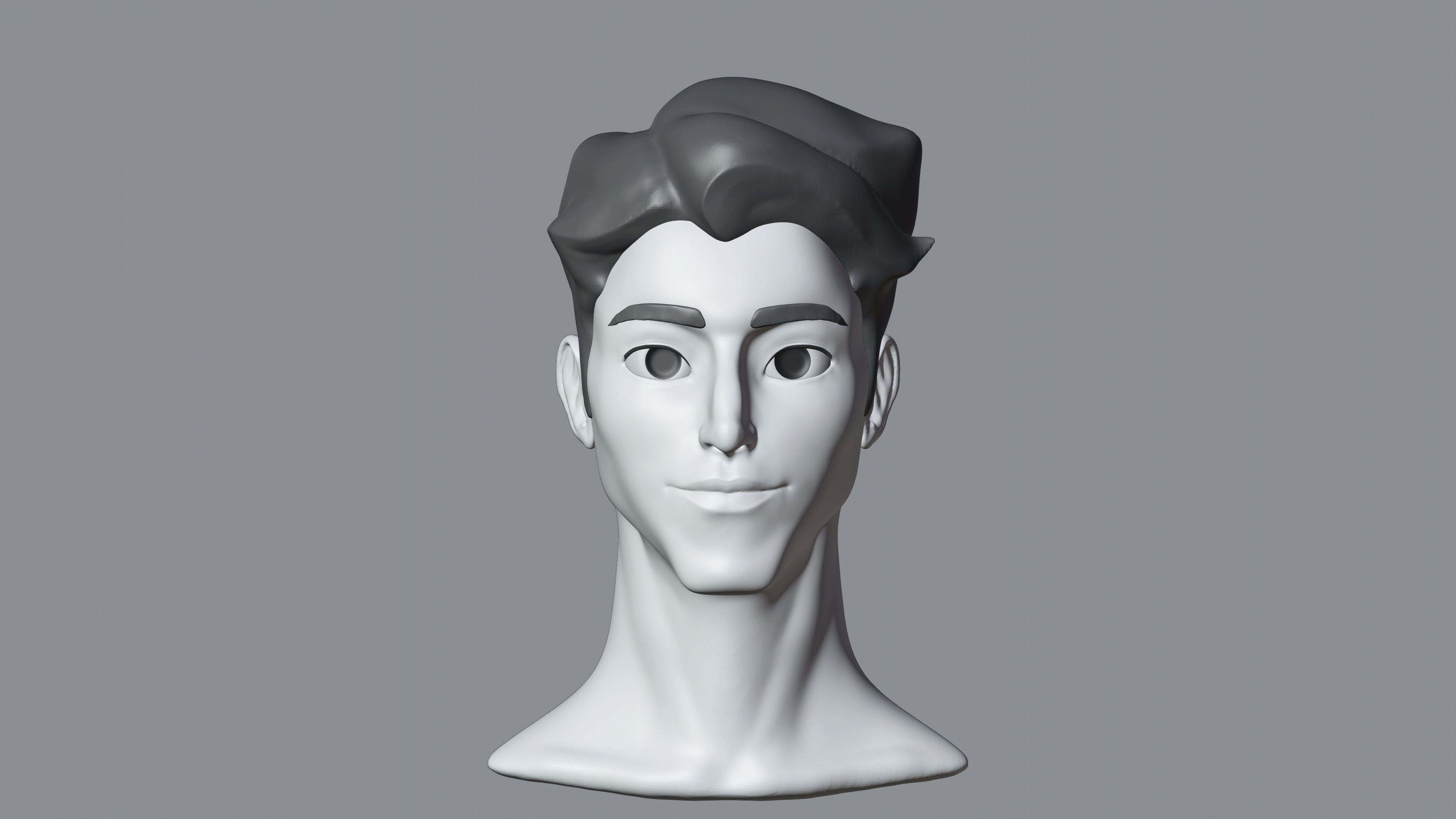 Male Stylized Character George high poly sculpt base mesh 3D model_25