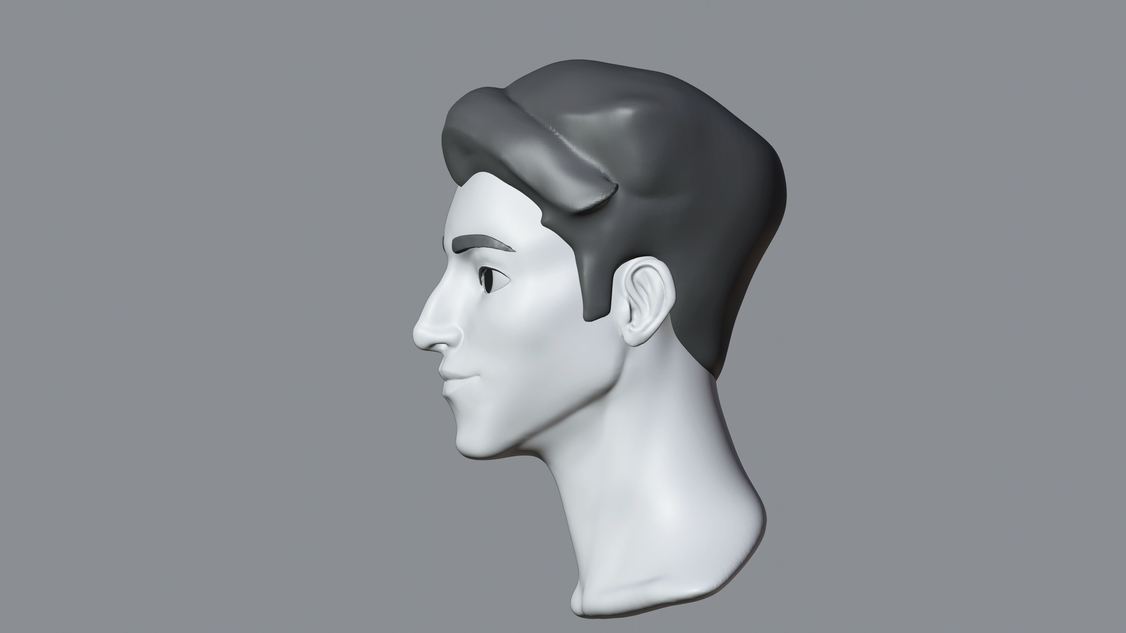 Male Stylized Character George high poly sculpt base mesh 3D model_20