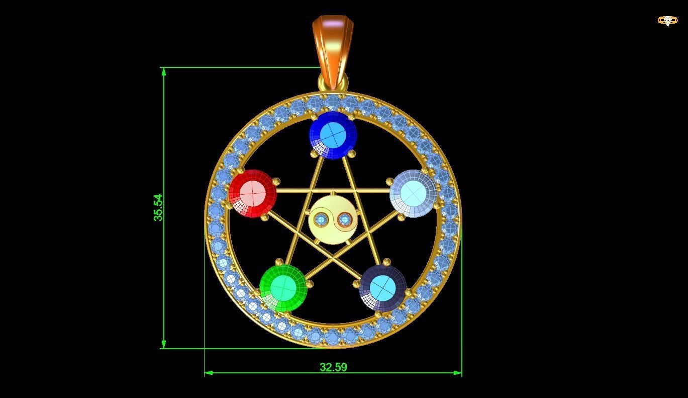 Gem Pendant 3D print model_1