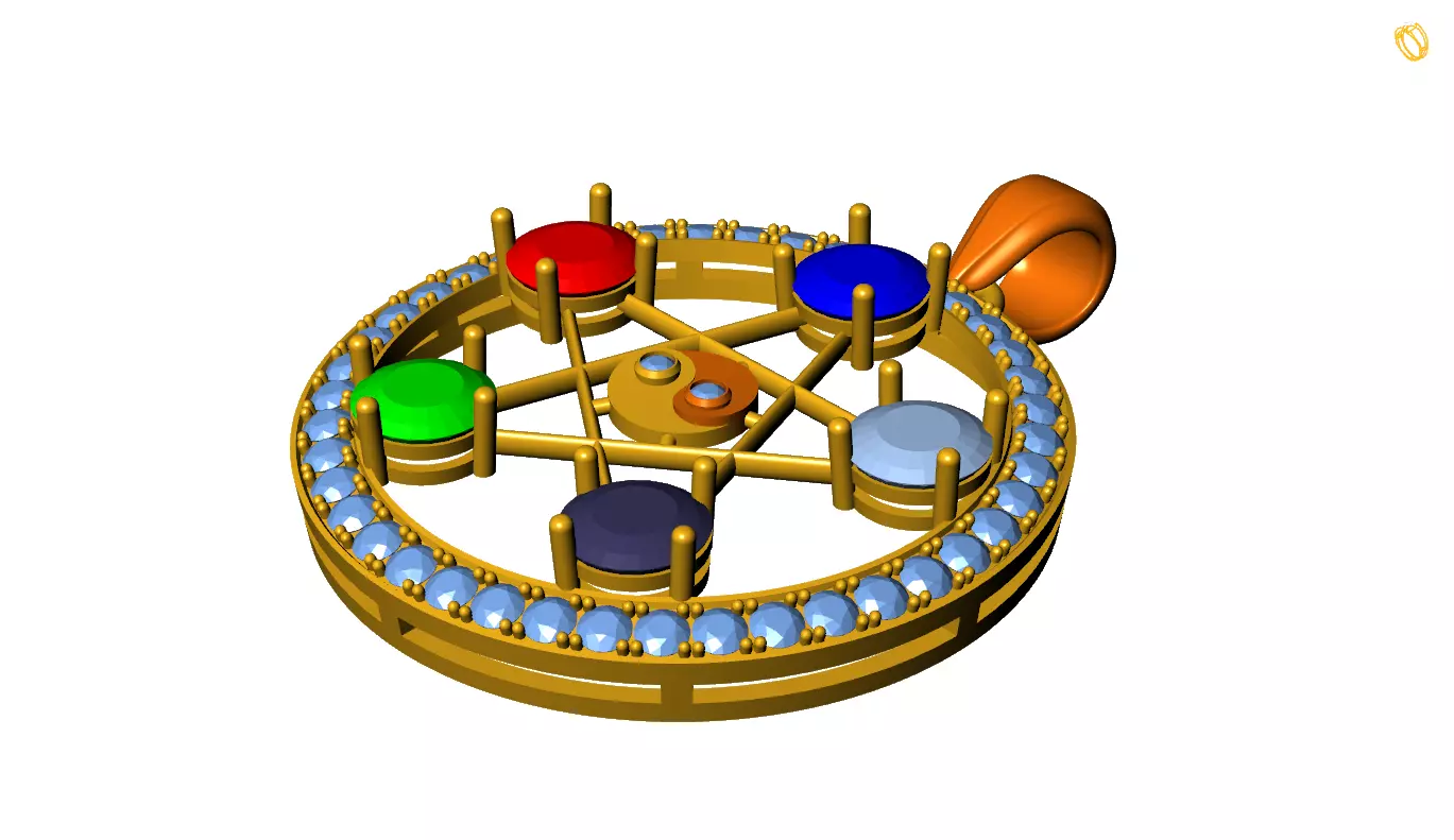 Gem Pendant 3D print model_0
