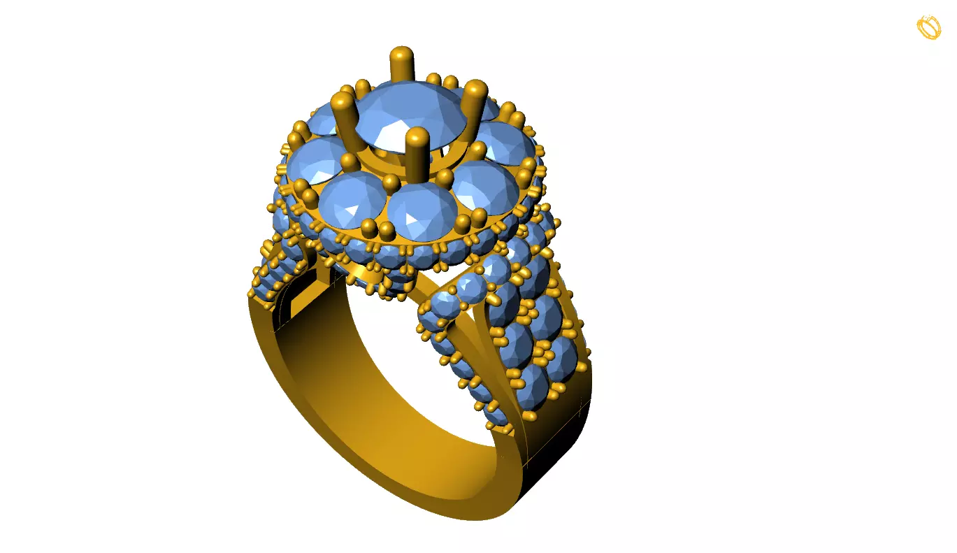 Diamond Ring 3D print model_0