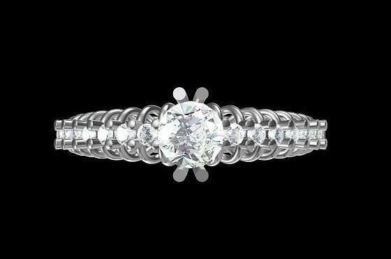 Diamond engagement  ring for women 3D model Free 3D print model