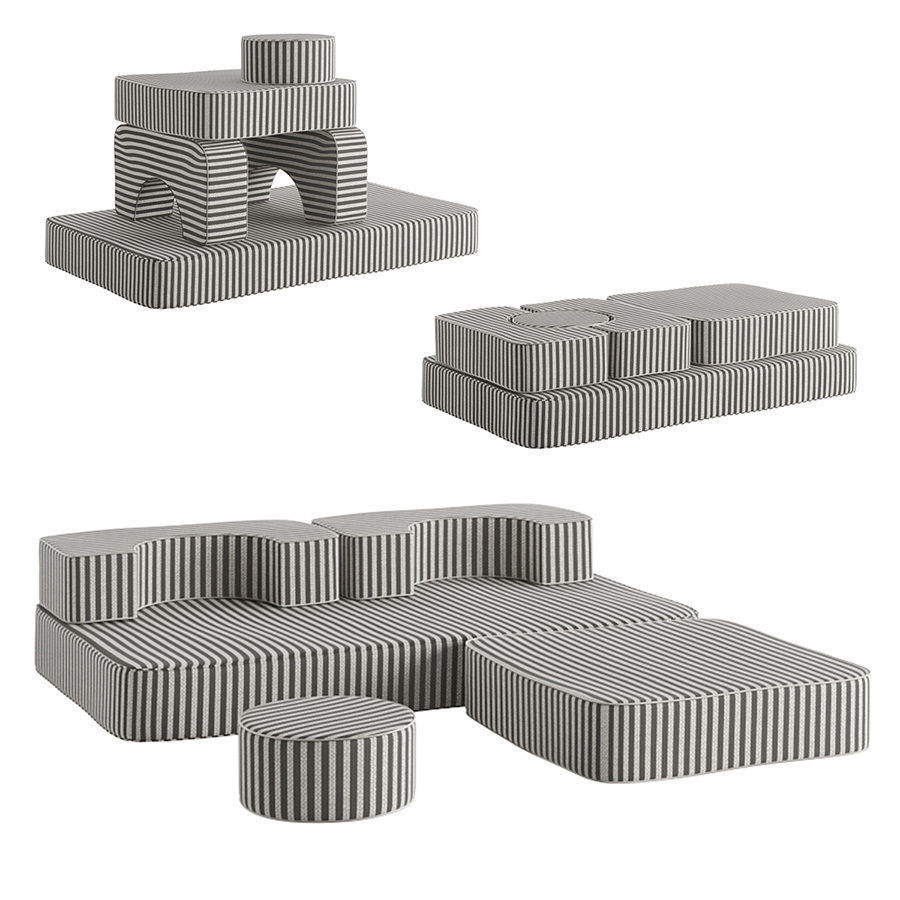 The Modular Pillow Stack Sofa by Business and Pleasure 3D model_3