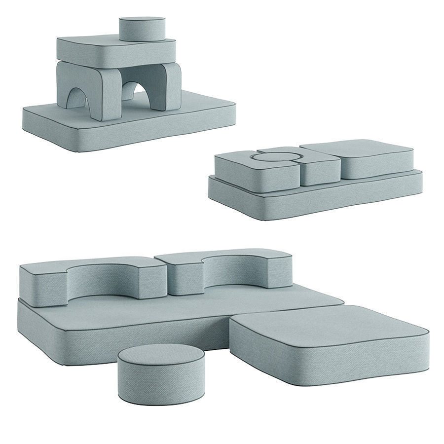 The Modular Pillow Stack Sofa by Business and Pleasure 3D model_5