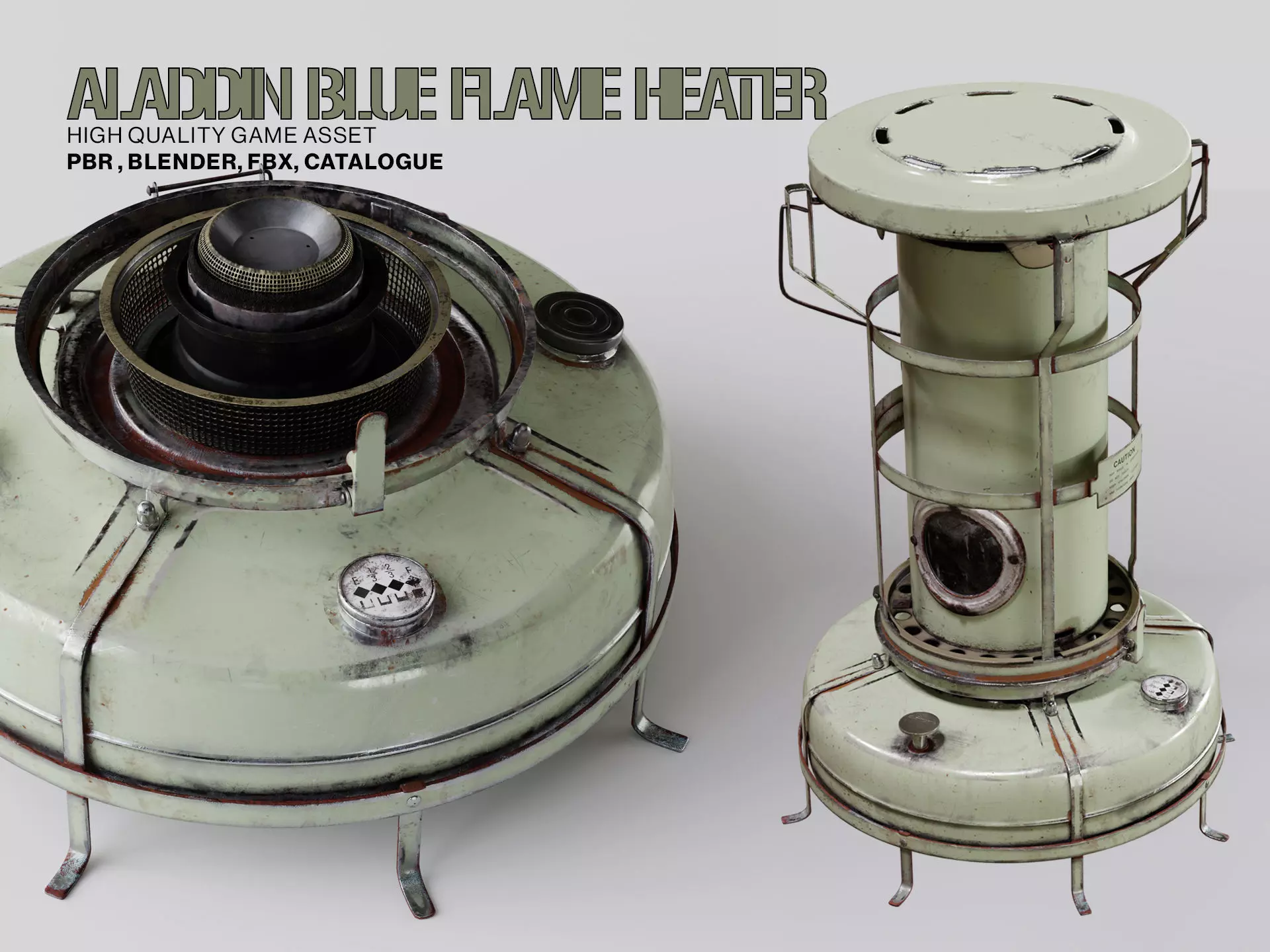 3D model Aladdin Blue Flame Heater VR / AR / low-poly | CGTrader