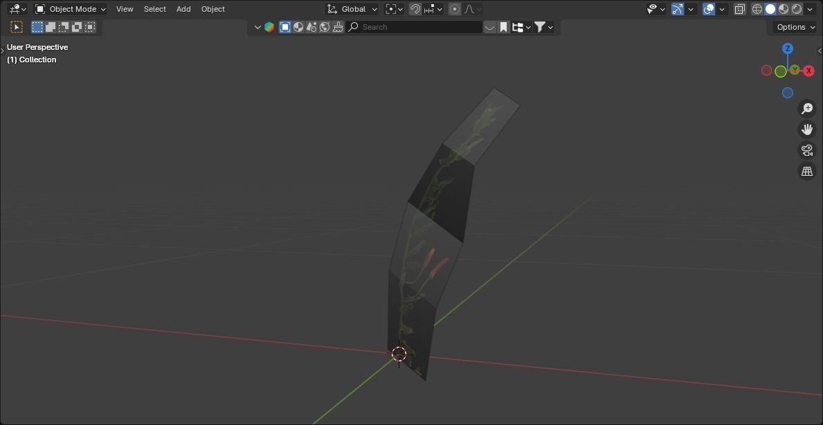 grass with flowers Low-poly 3D model_2