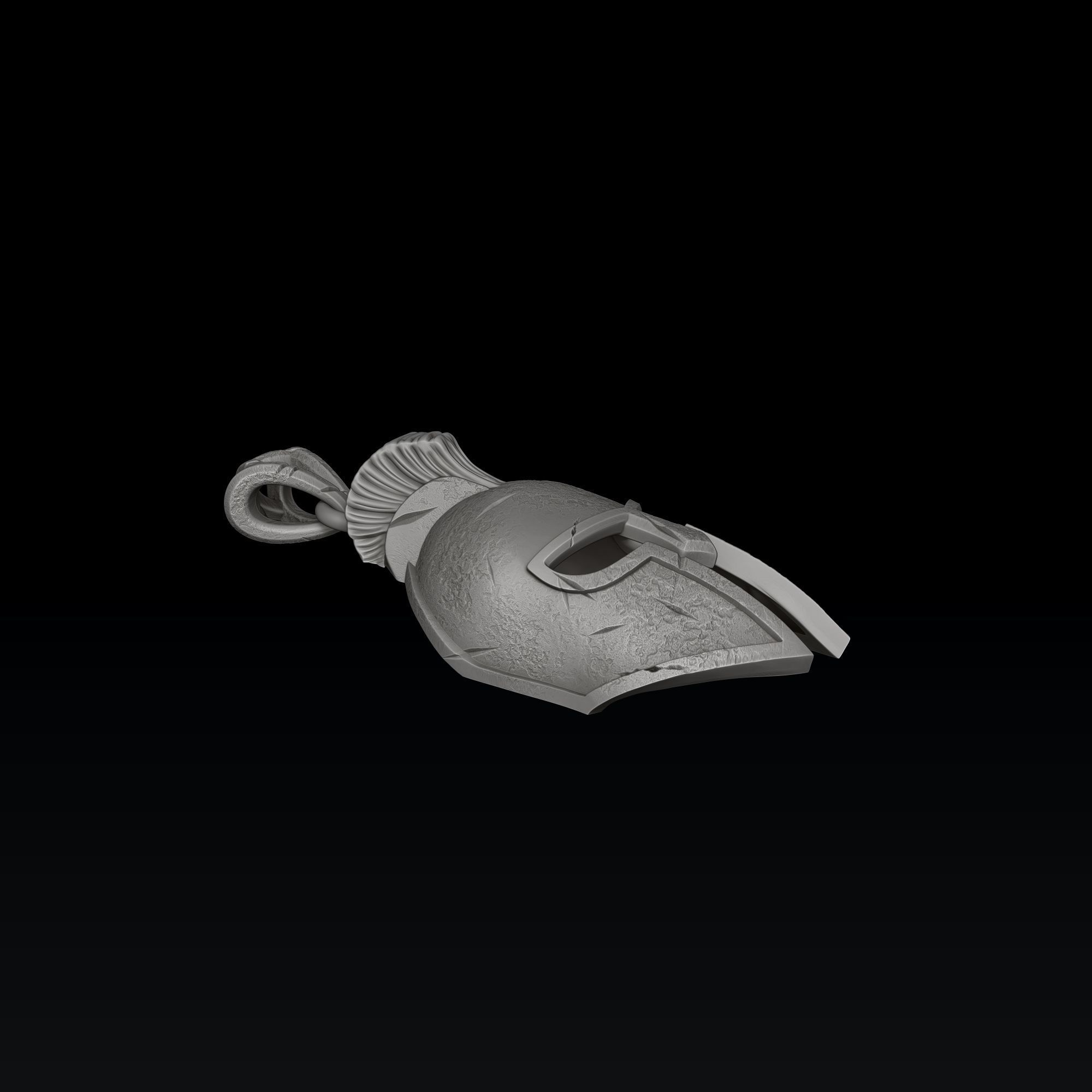 Helmet Pendant V2 3D print model_5