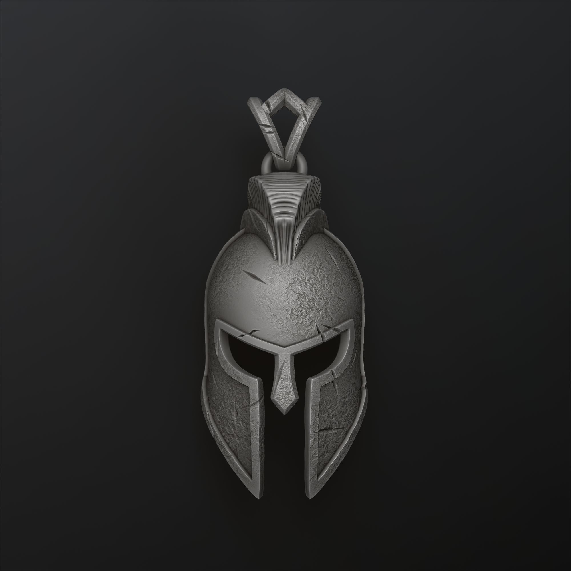 Helmet Pendant V2 3D print model_1