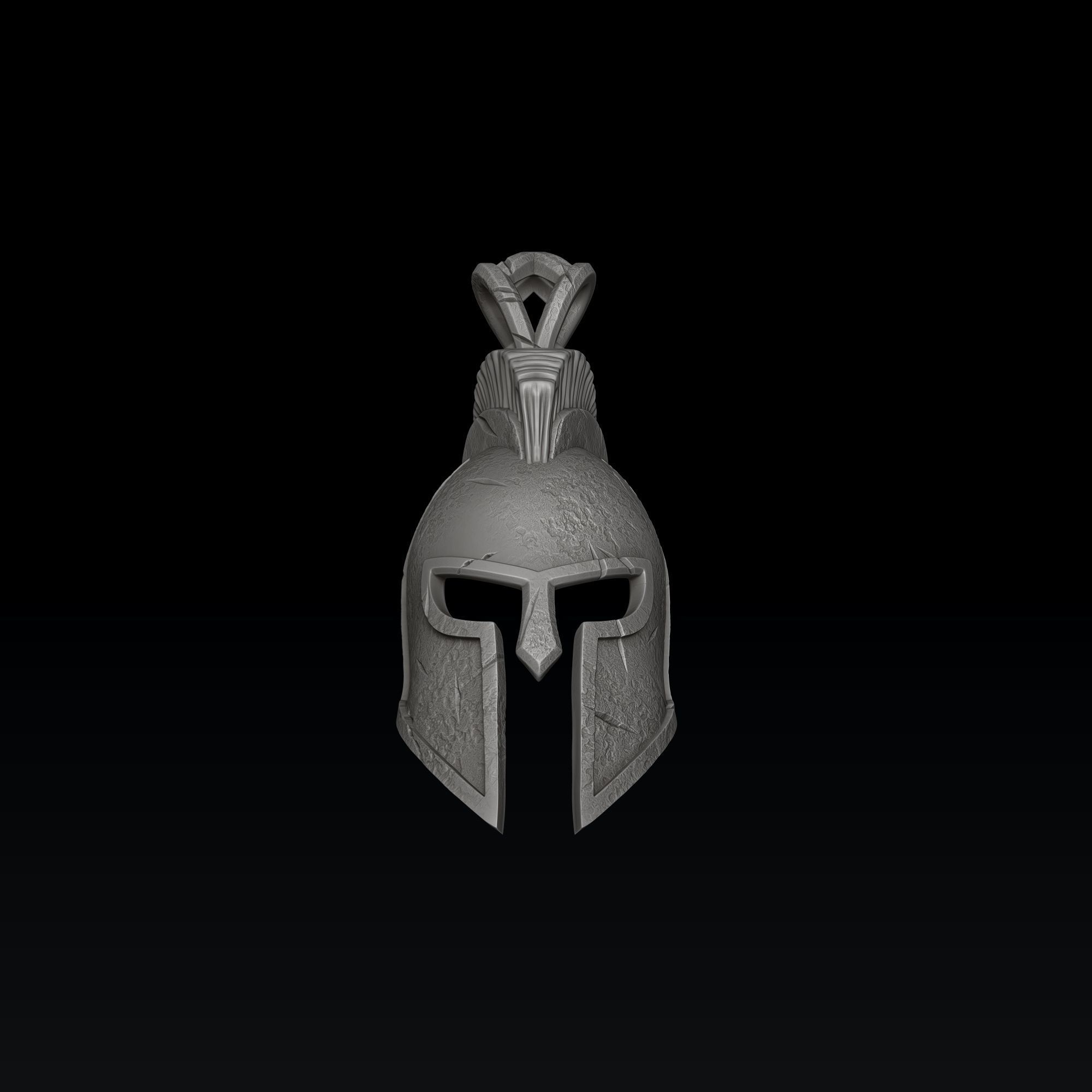 Helmet Pendant V2 3D print model_4