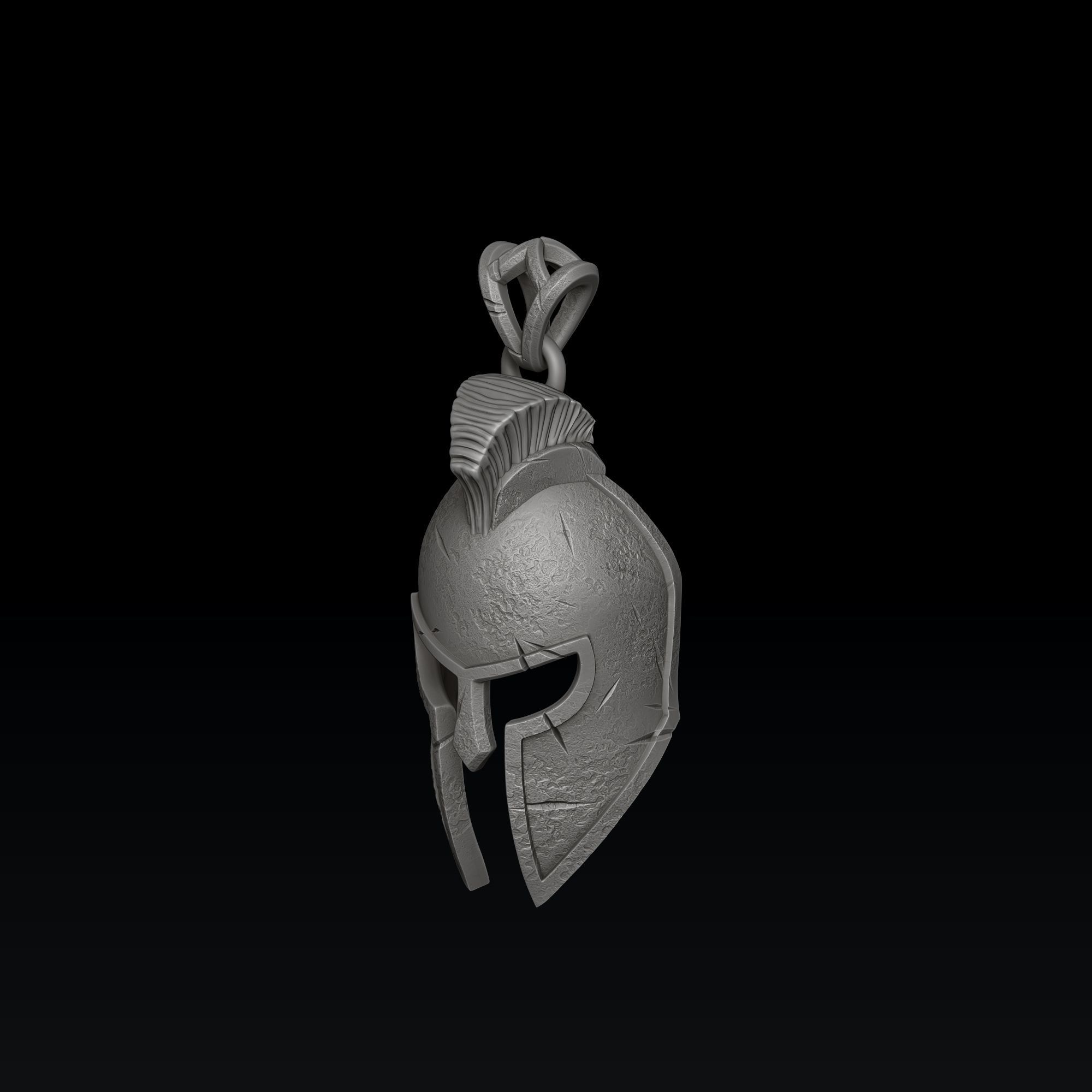 Helmet Pendant V2 3D print model_7