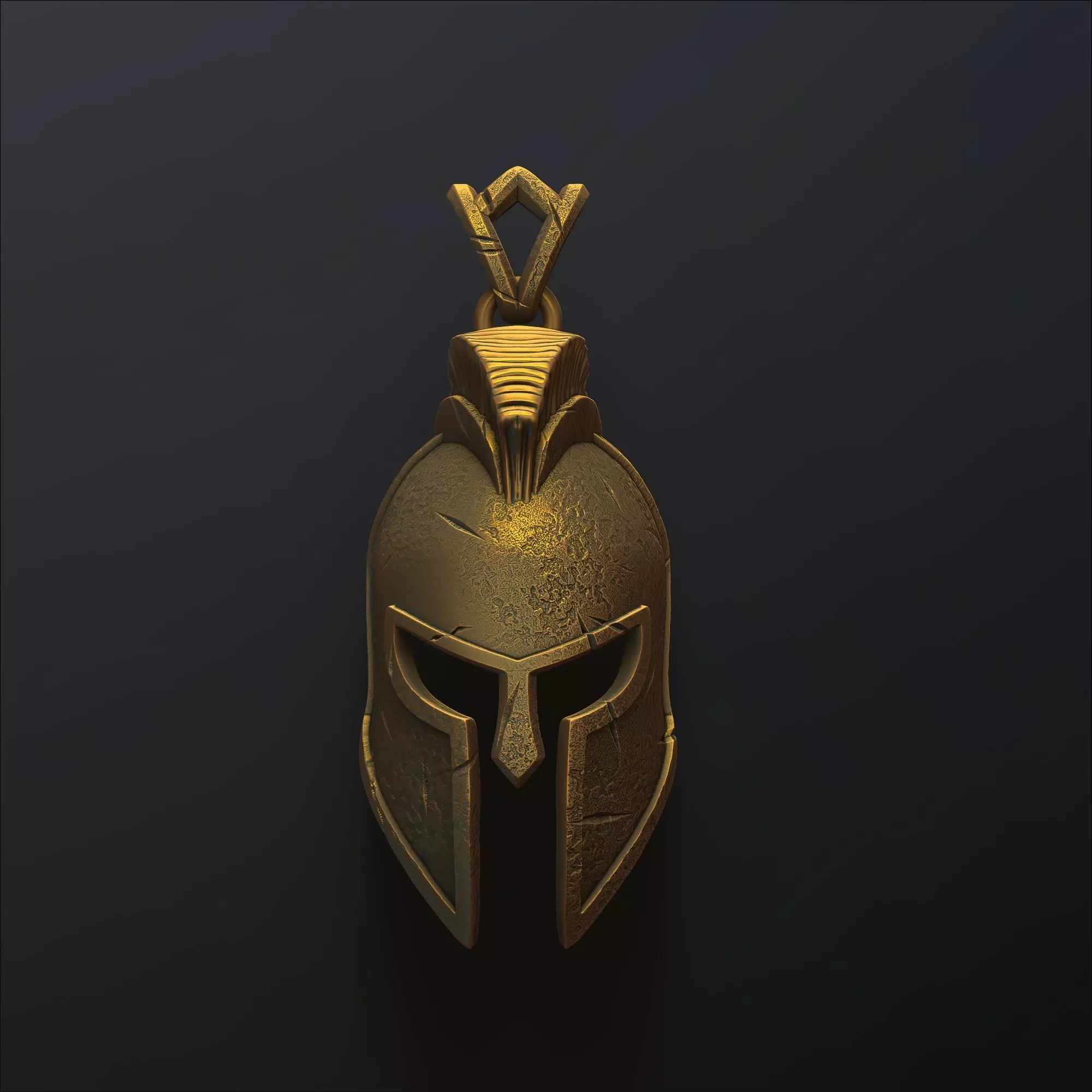 Helmet Pendant V2 3D print model_0