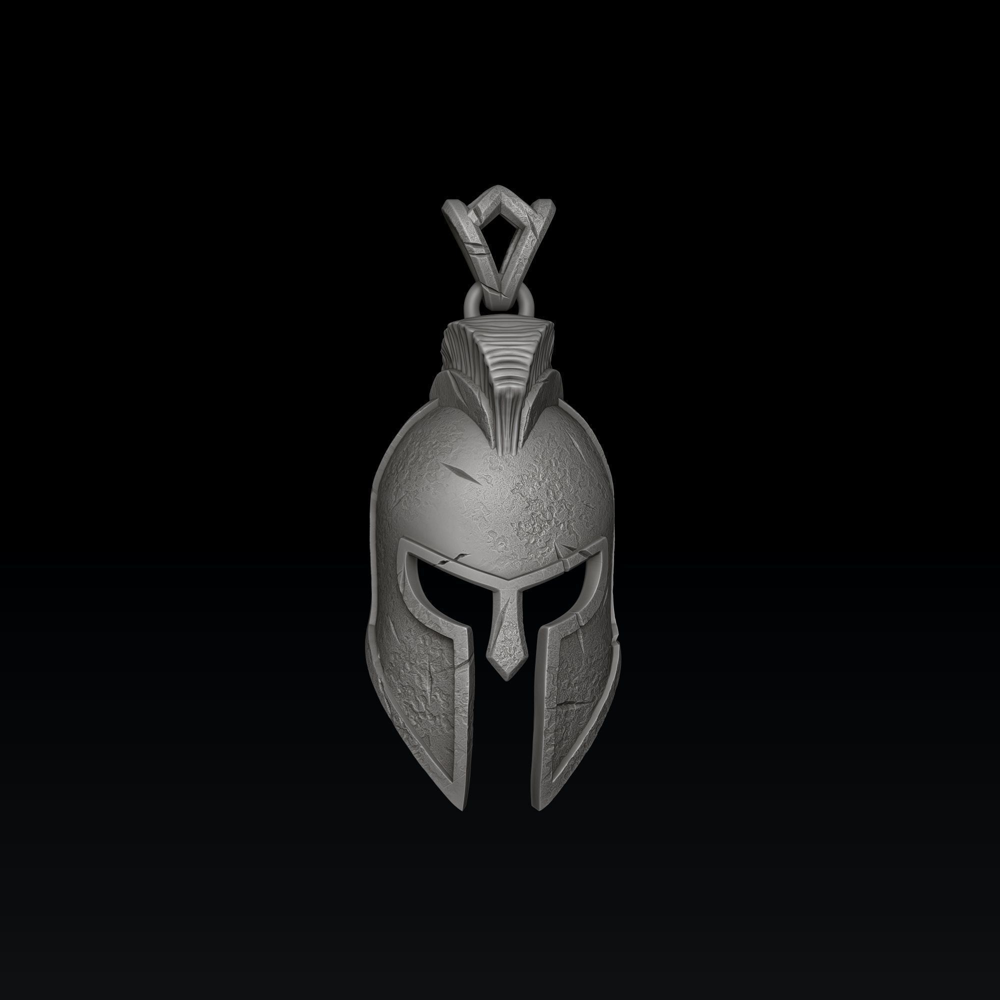 Helmet Pendant V2 3D print model_6