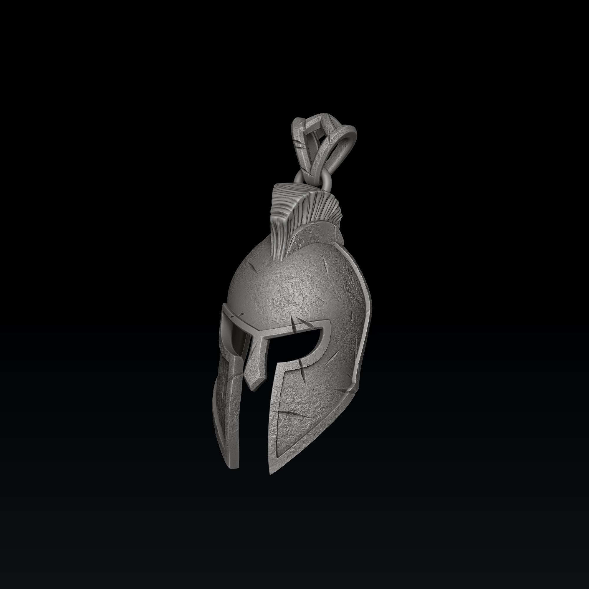 Helmet Pendant V2 3D print model_3