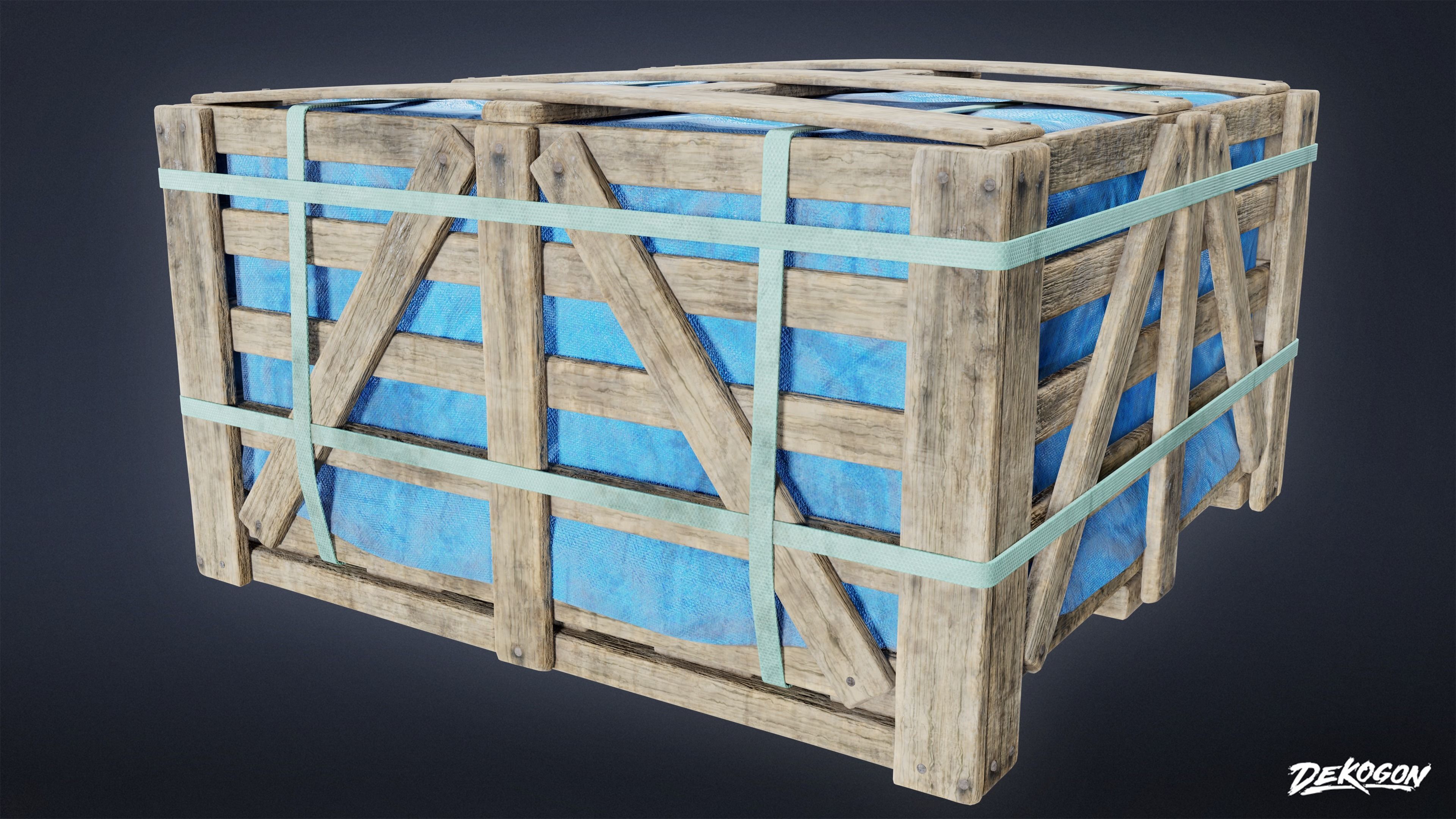 SUBURBS - Construction Containers 01 - LOW POLY AND NANITE Low-poly 3D model_3