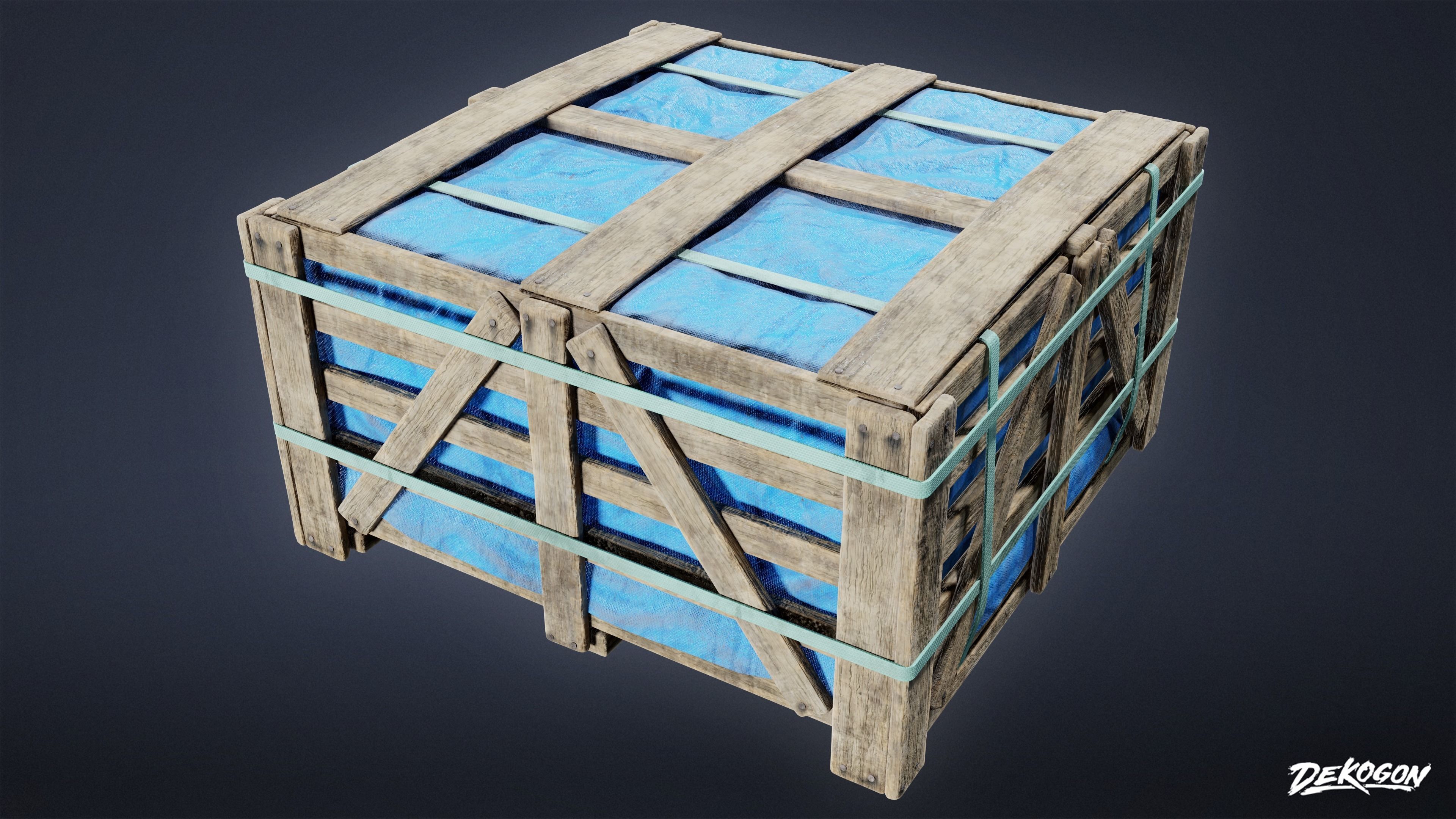 SUBURBS - Construction Containers 01 - LOW POLY AND NANITE Low-poly 3D model_4