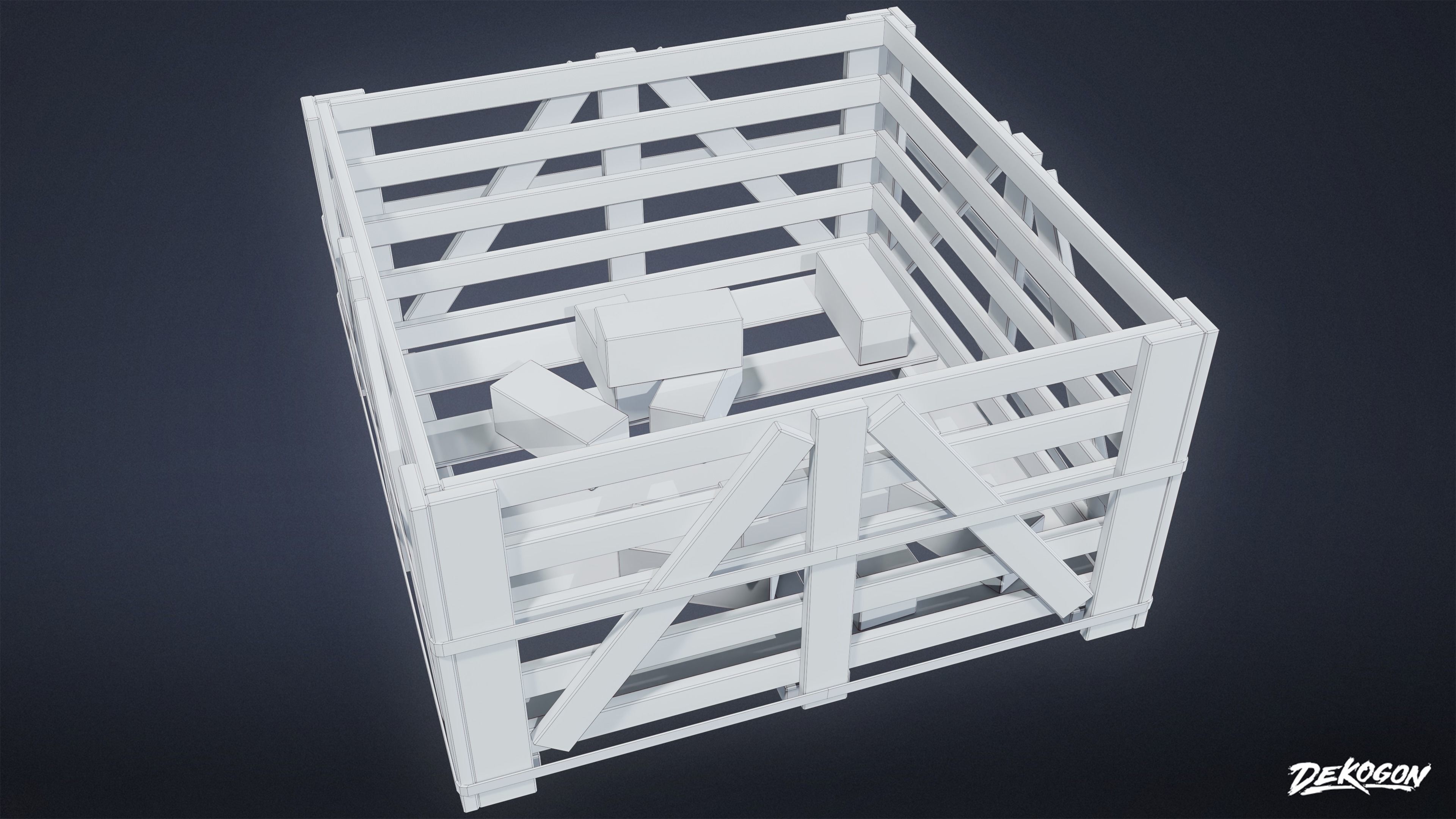 SUBURBS - Construction Containers 01 - LOW POLY AND NANITE Low-poly 3D model_9