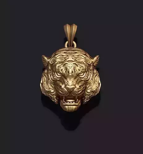 Tiger pendant 3D print model