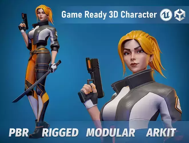 Mira Nightly - Game ready stylized Low-poly 3D model