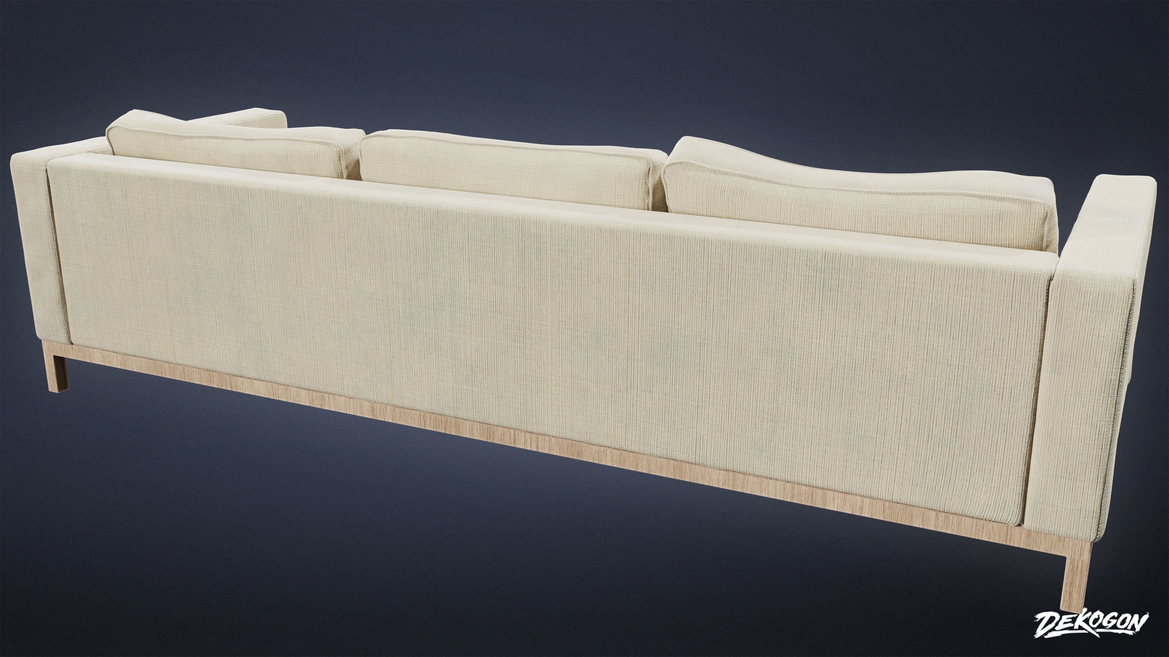 SUBURBS - Couch 16 - LOW POLY AND NANITE Low-poly 3D model_7