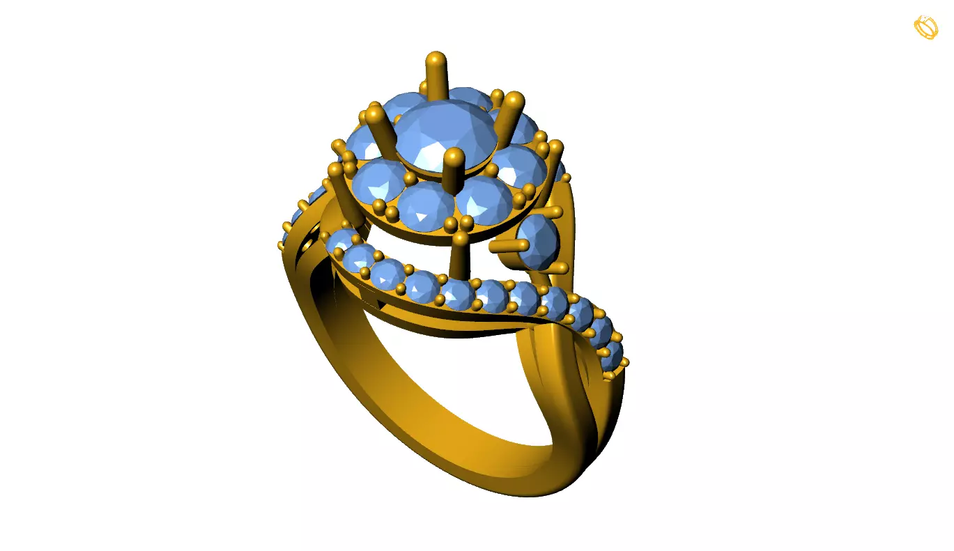 Girl Ring 3D print model_0
