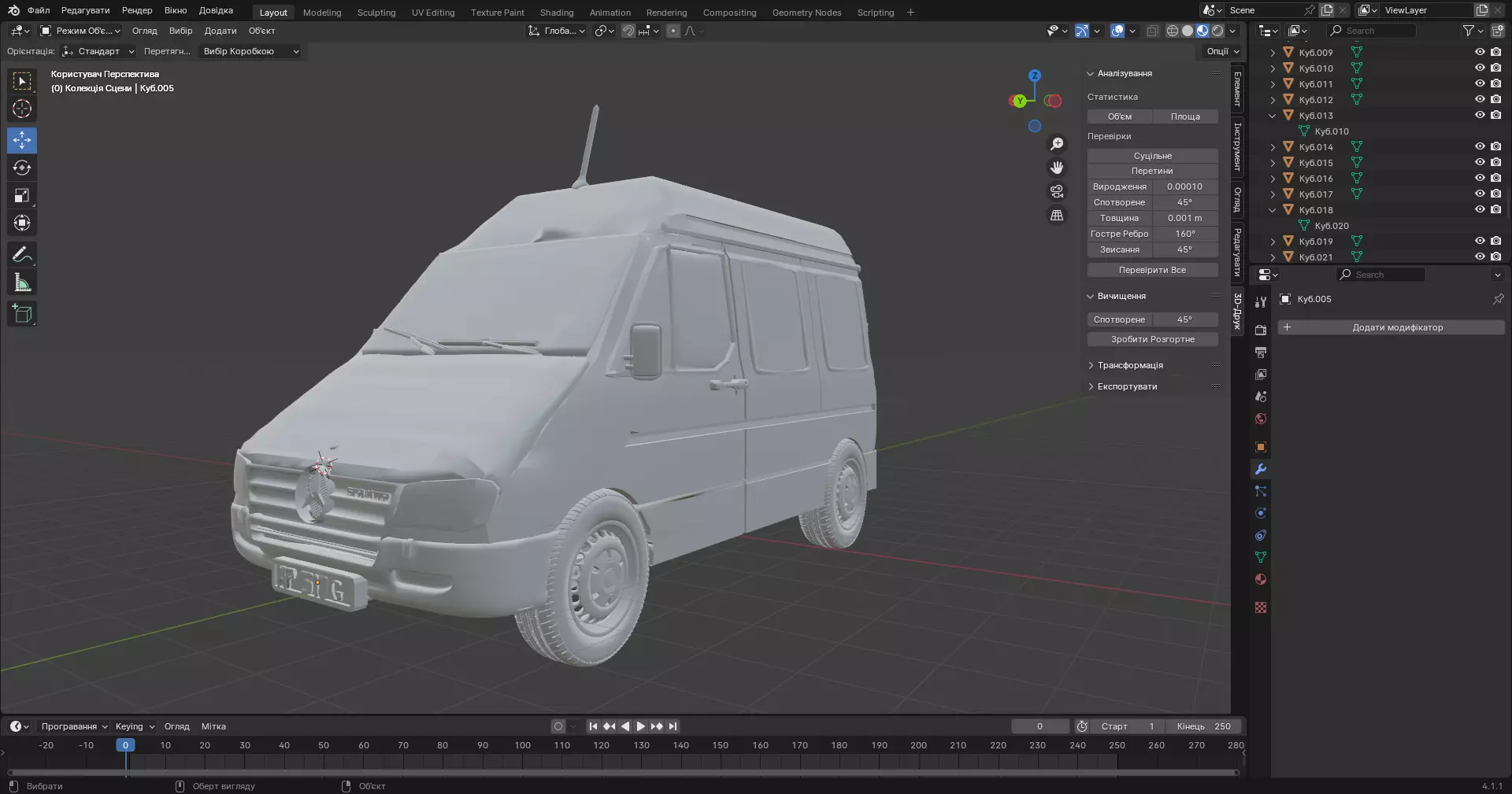 Mercedes Sprinter 3D print model