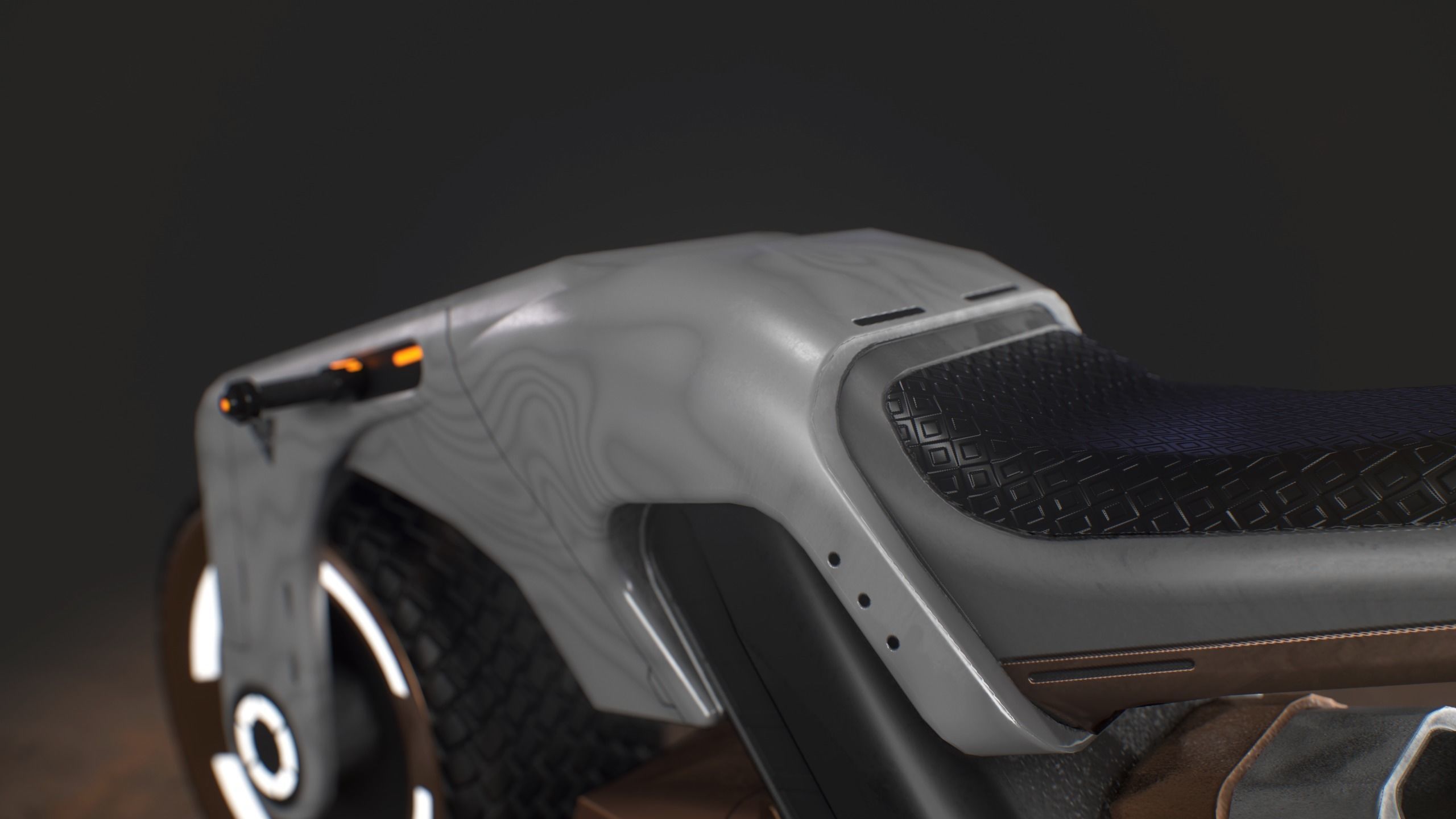 Sci-fi Motorbike LowPoly Low-poly 3D model_8