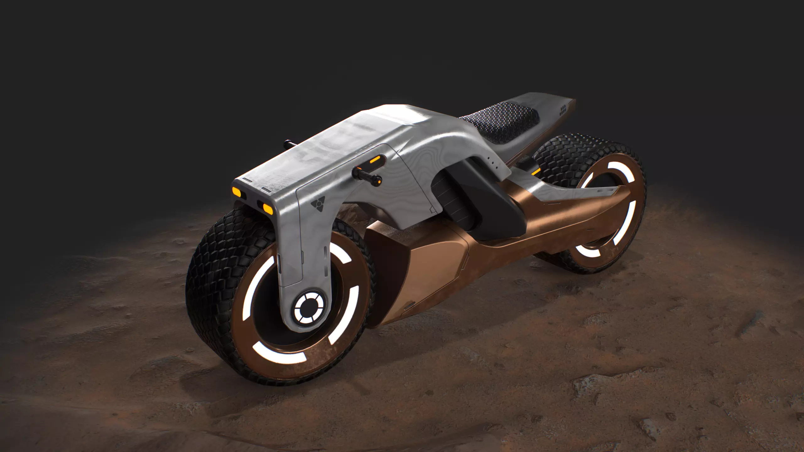 Sci-fi Motorbike LowPoly Low-poly 3D model_0