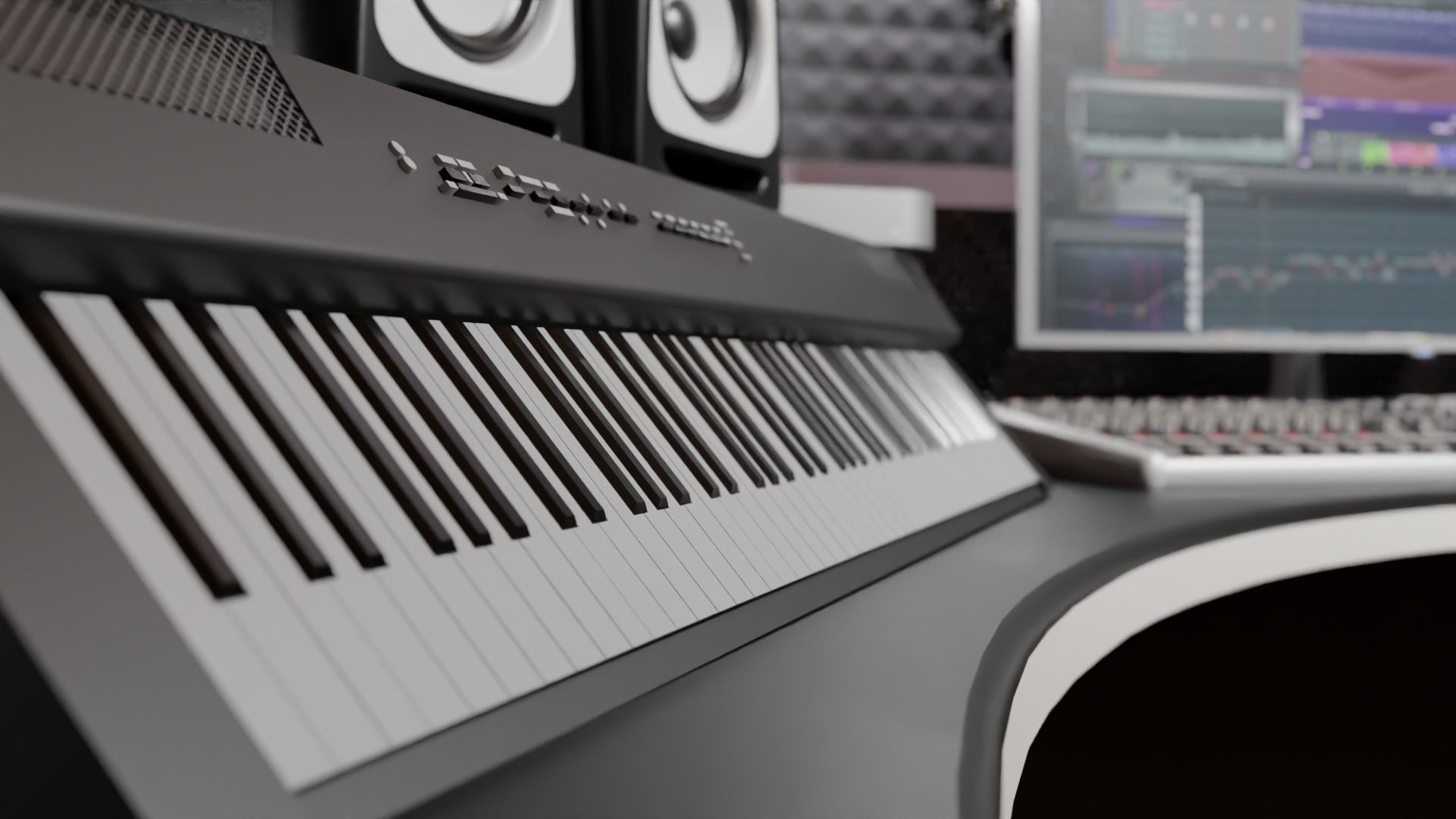 Recording booth Music Studio 3D model_11